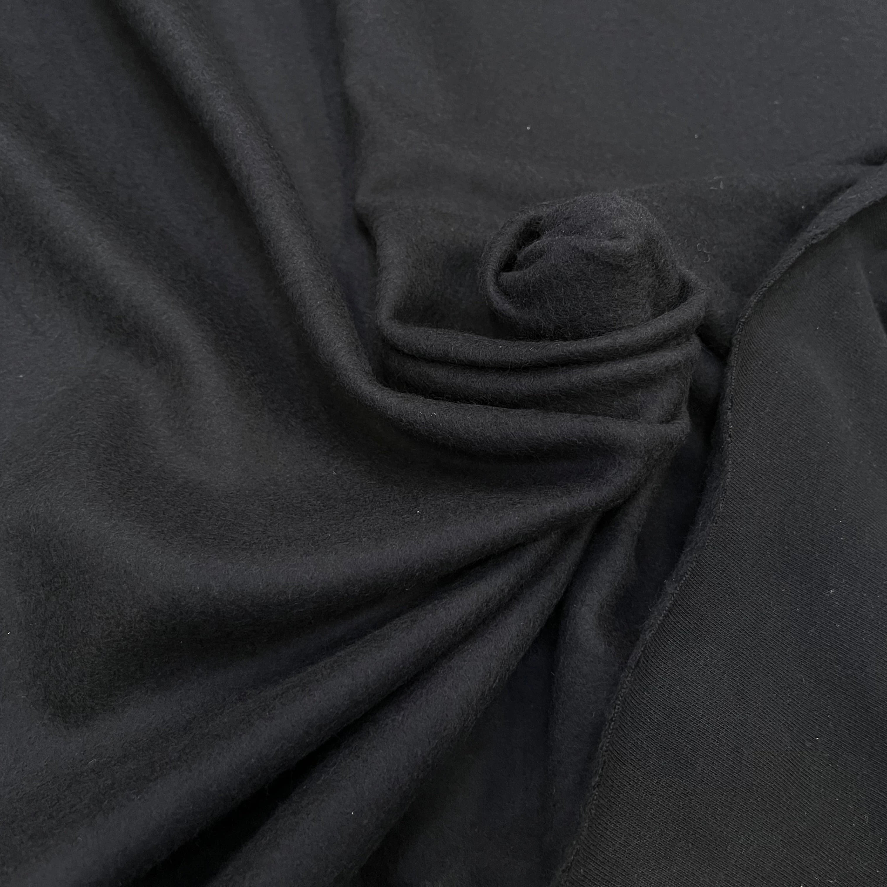 (Chute) MOLLETON LÉGER ULTRA DOUX NOIR (ULTRA PREMIUM) - My Little Coupon