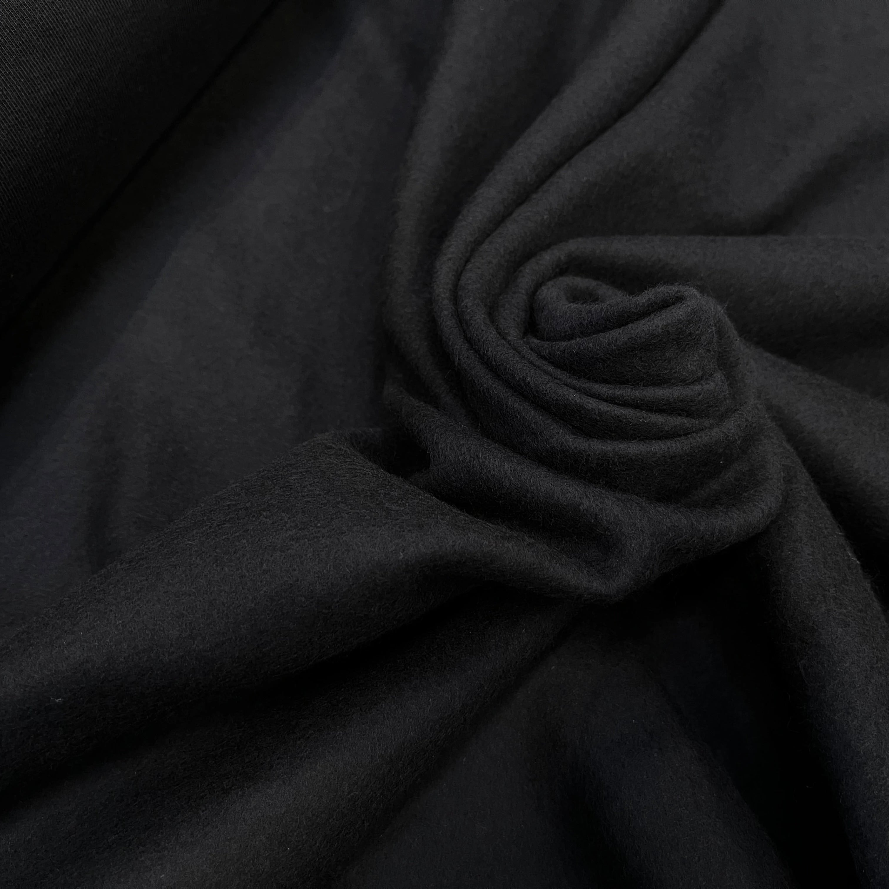 (Chute) MOLLETON LÉGER ULTRA DOUX NOIR (ULTRA PREMIUM) - My Little Coupon