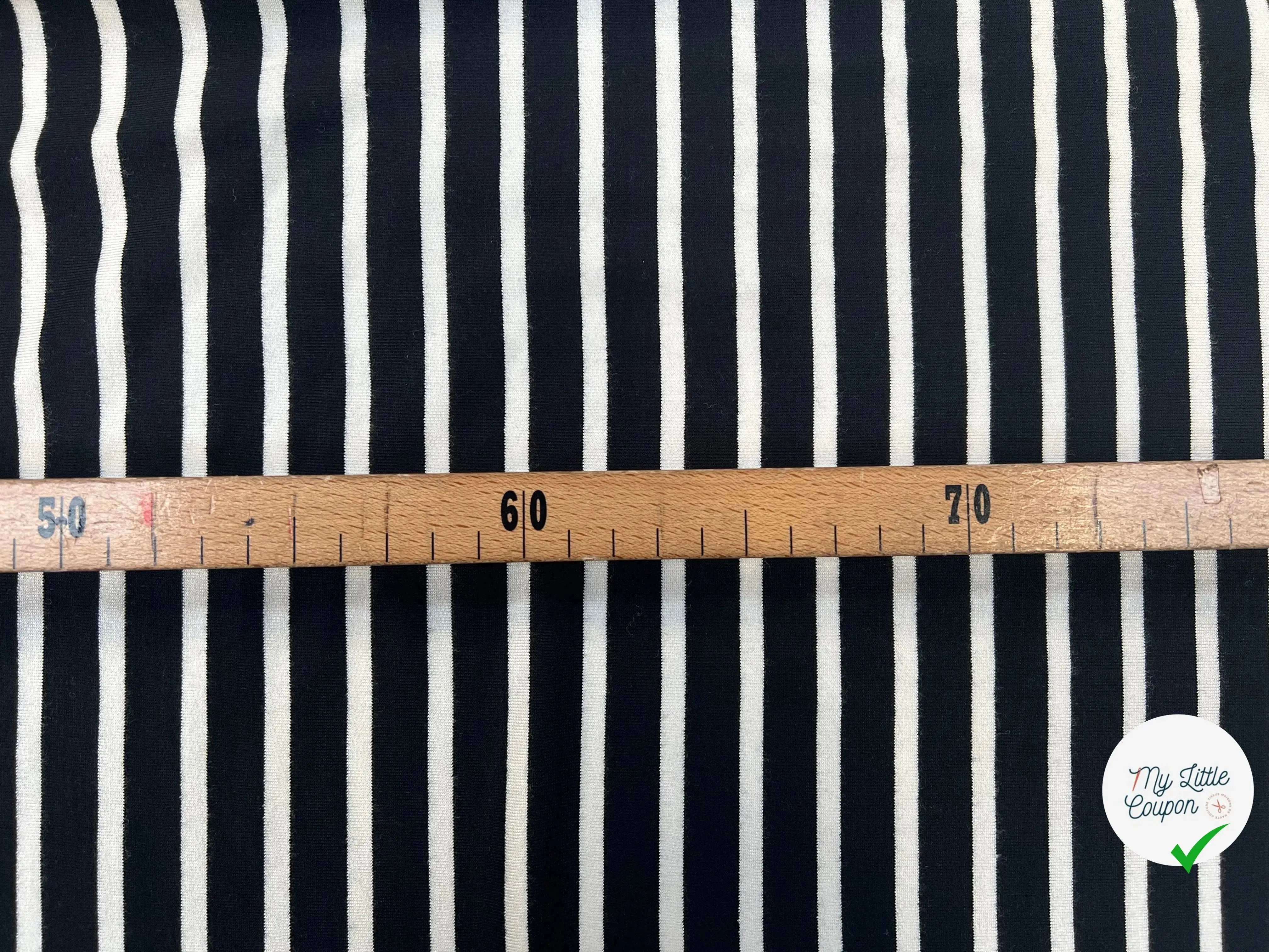 MOLLETON VISCOSE EMERISERISÉ RAYURE BLANC FOND NOIR MSO