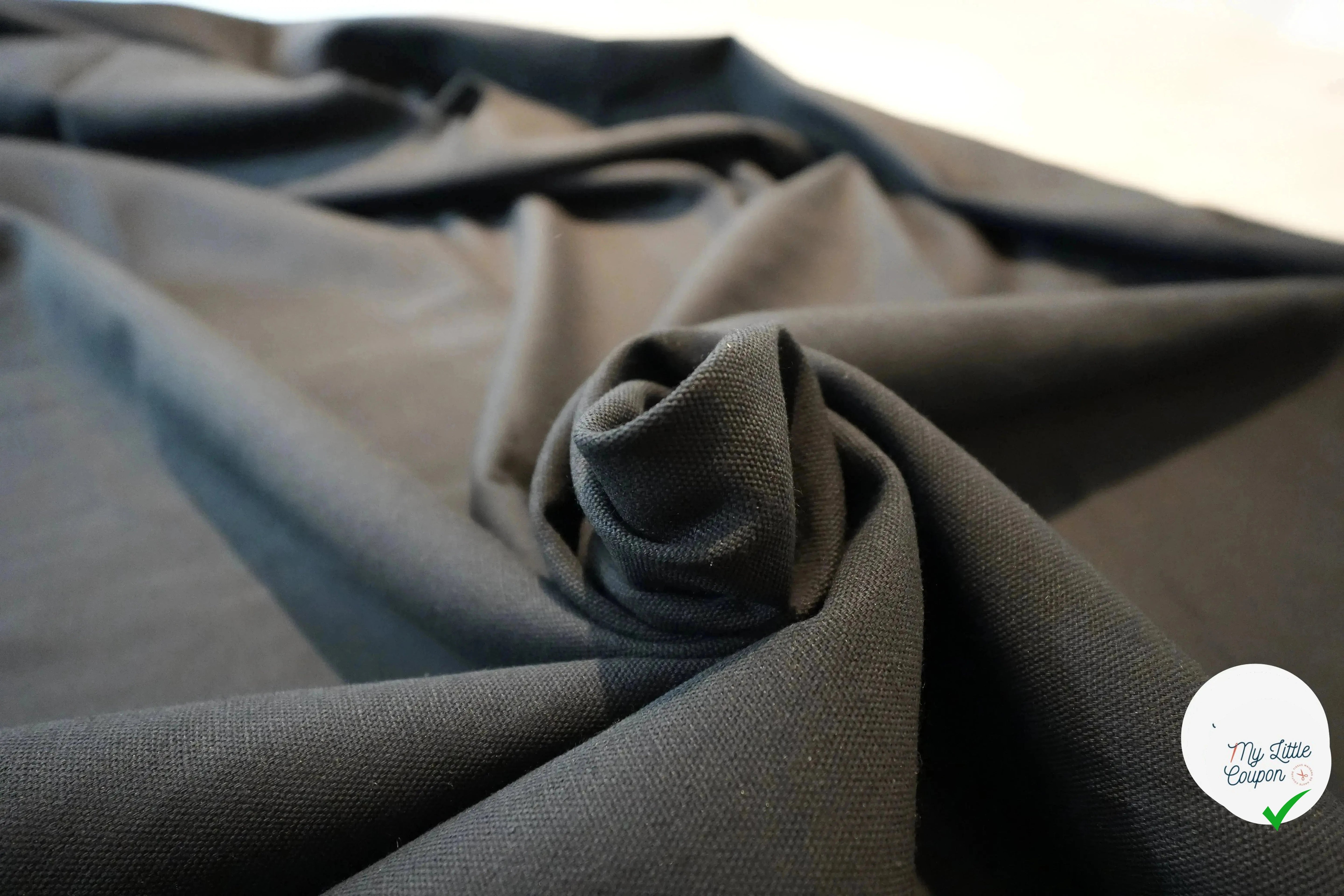 NATTÉ COTON LIN NOIR LAIZE 2M80 - My Little Coupon