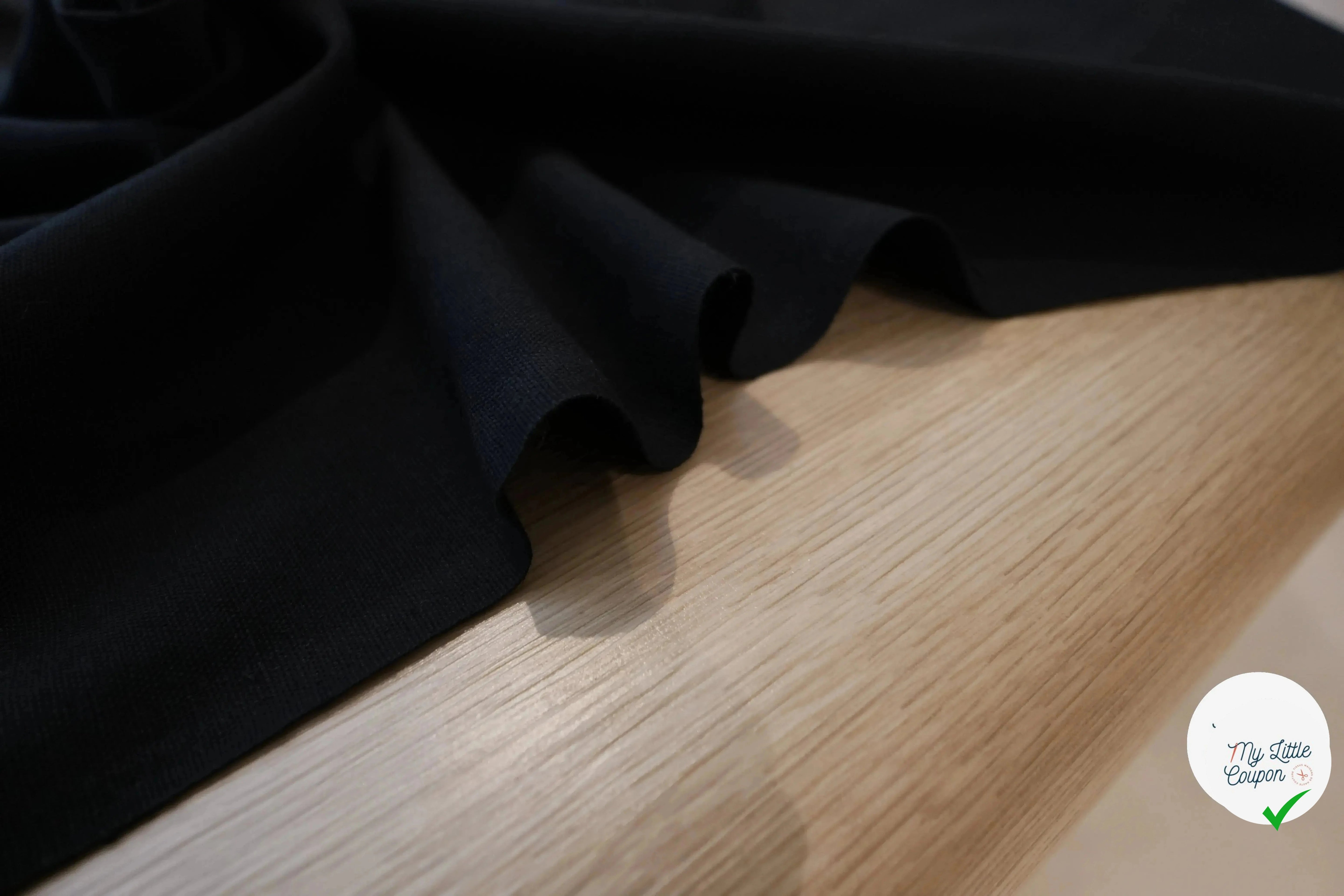 NATTÉ COTON LIN NOIR LAIZE 2M80 - My Little Coupon