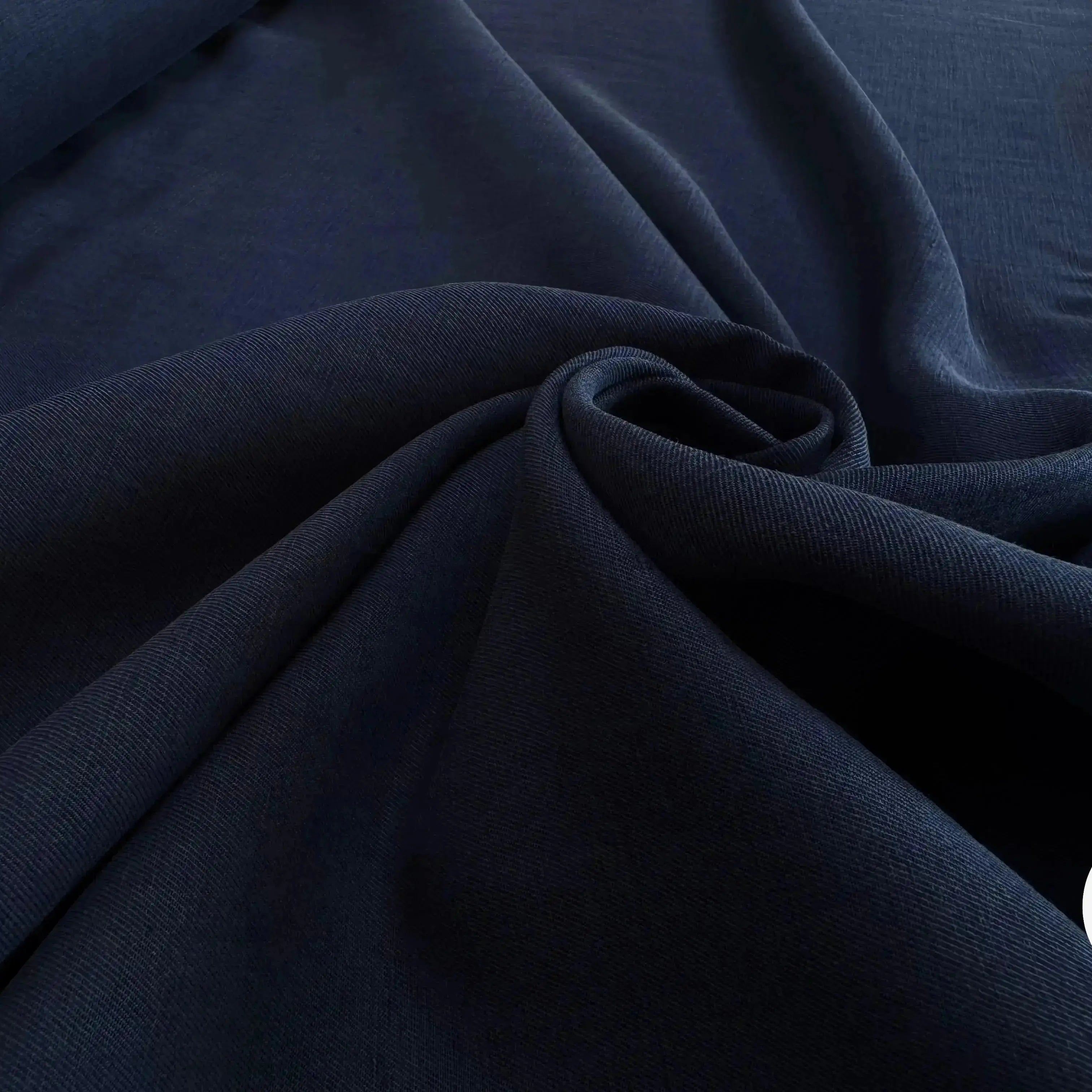 ORGANIC LINEN SILK TWILL, Ink Navy - My Little Coupon