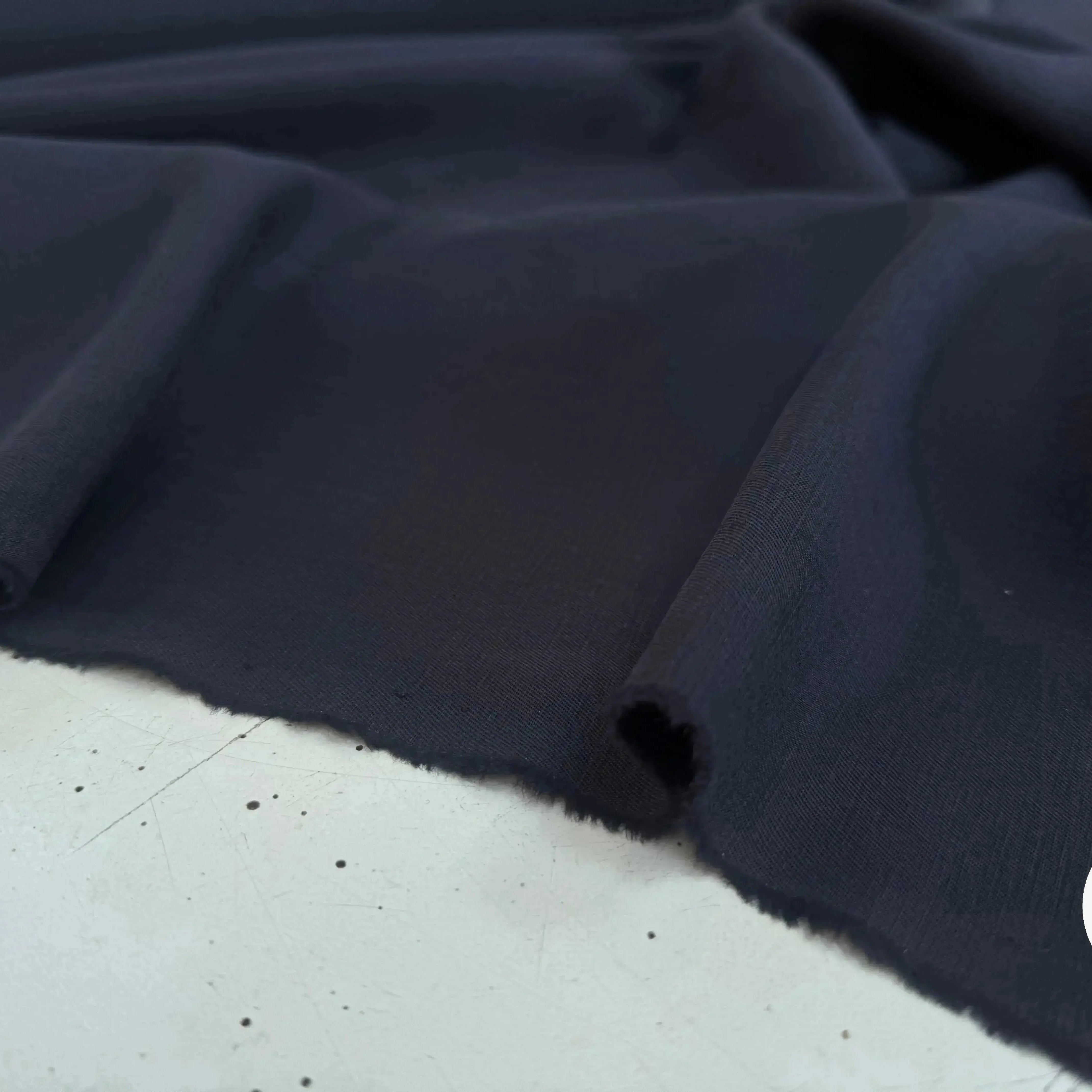 ORGANIC LINEN SILK TWILL, Ink Navy - My Little Coupon