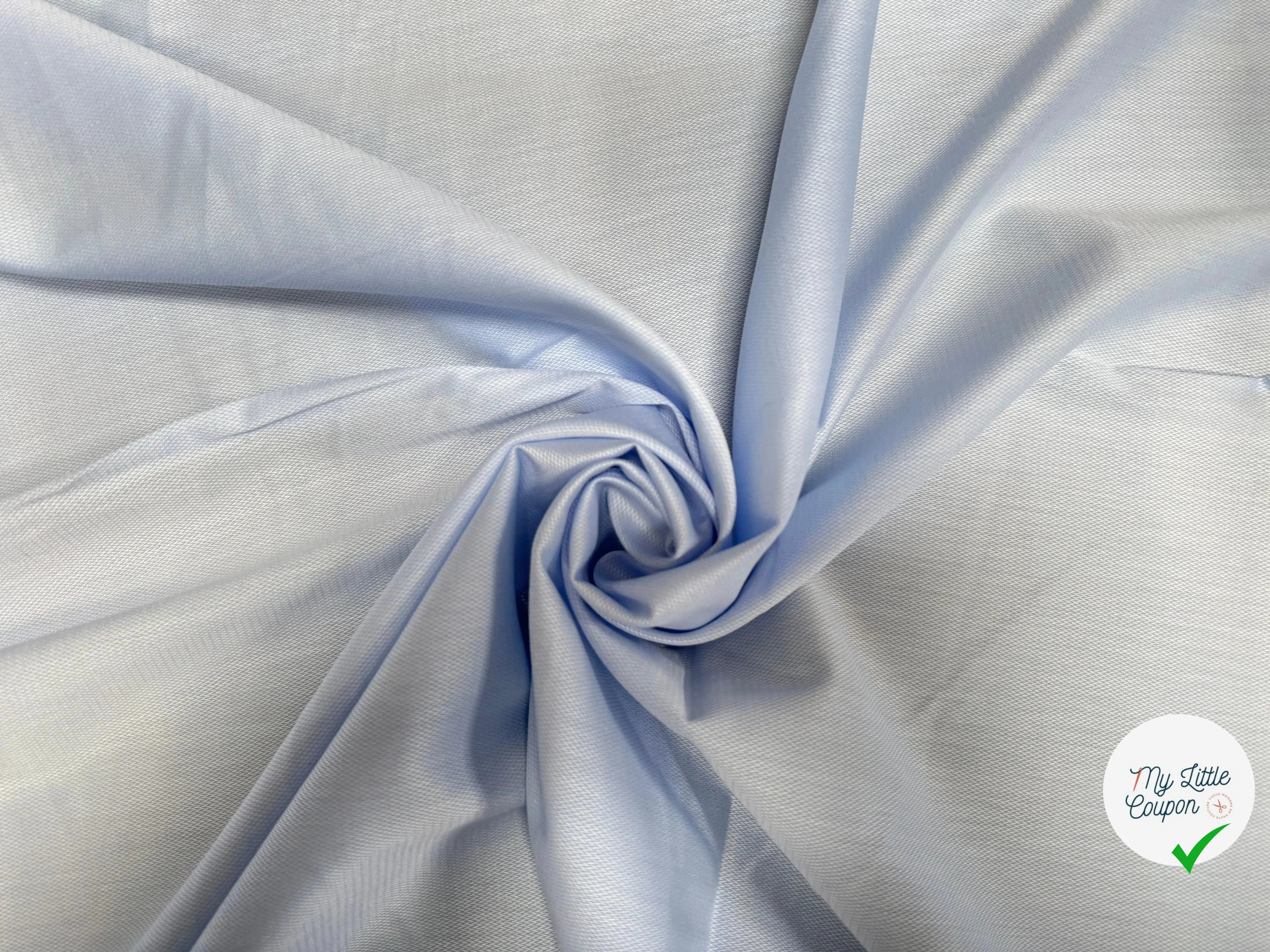OXFORD 100% COTON BLEU CLAIR ET BLANC - My Little Coupon
