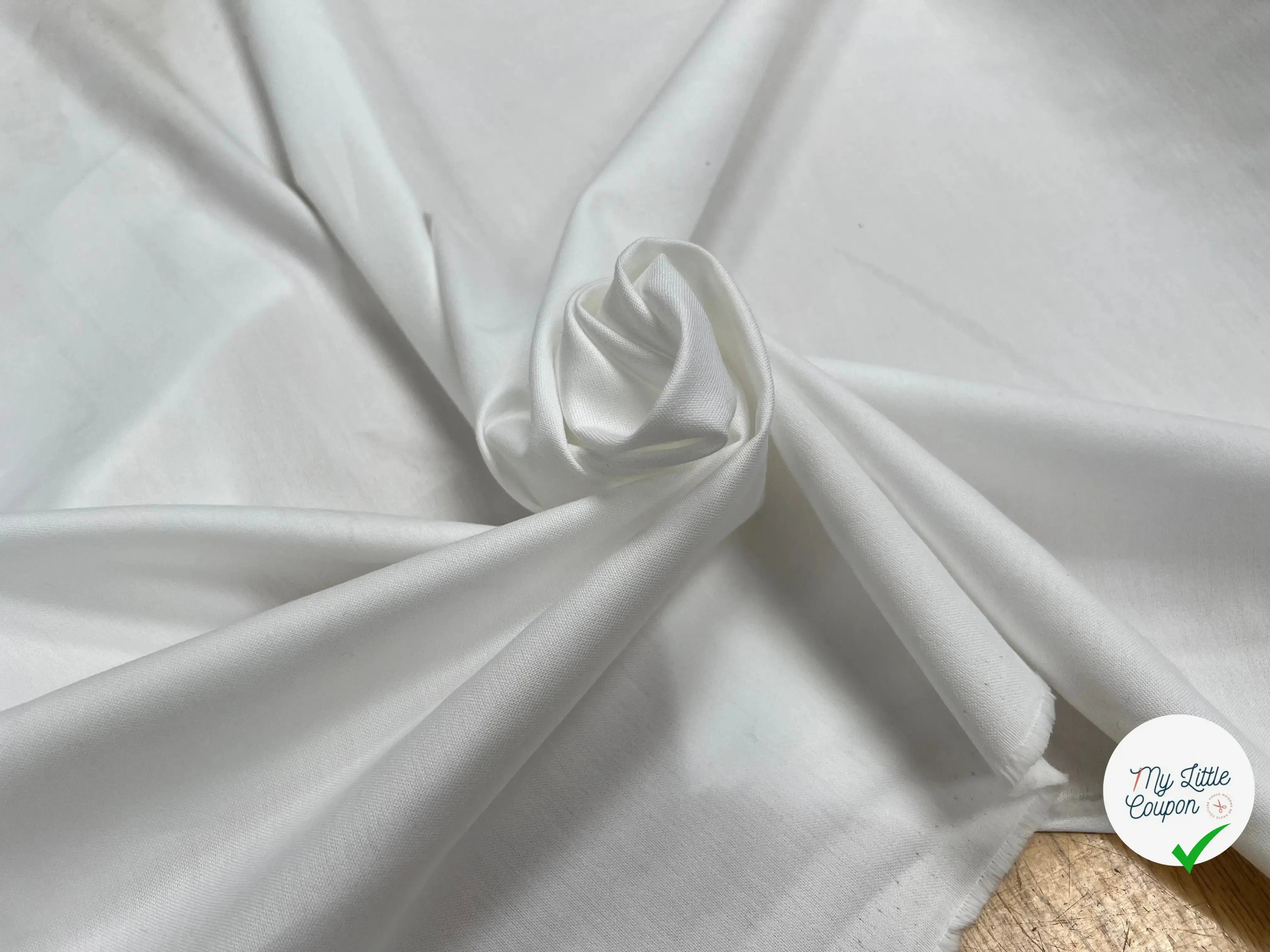 OXFORD DE COTON BLANC UNI - My Little Coupon