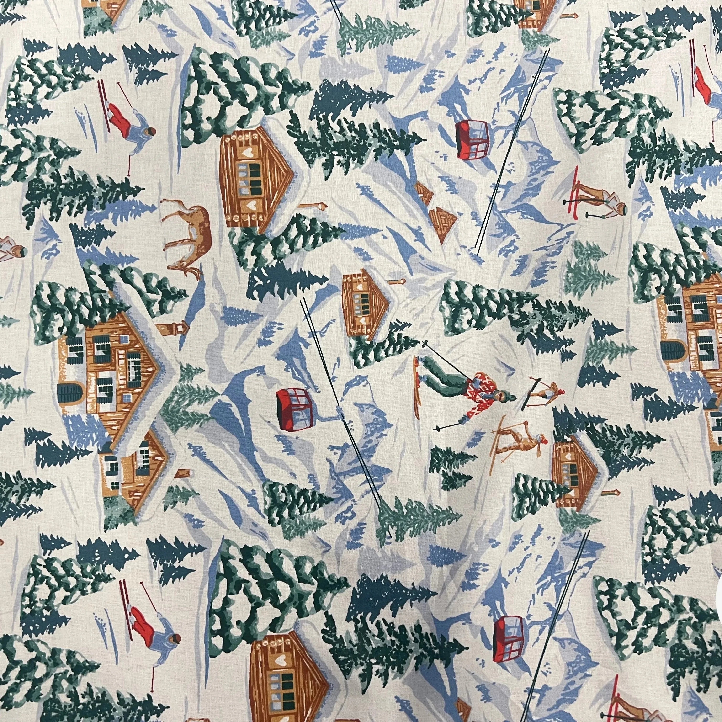 PERCALE COTON MERIBEL BLANC PRINT - My Little Coupon