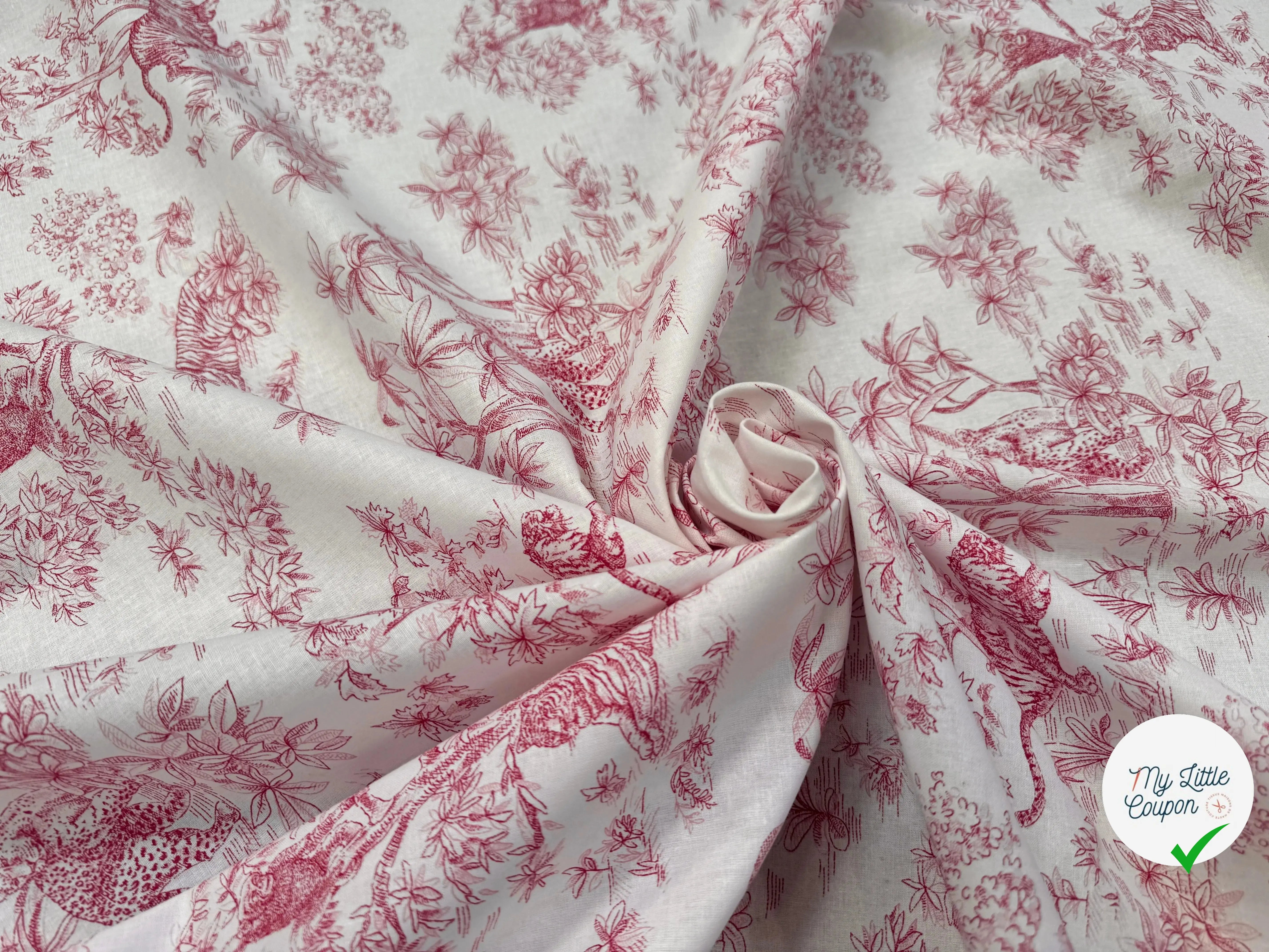 PERCALE DE COTON ACAJOU ROUGE - My Little Coupon