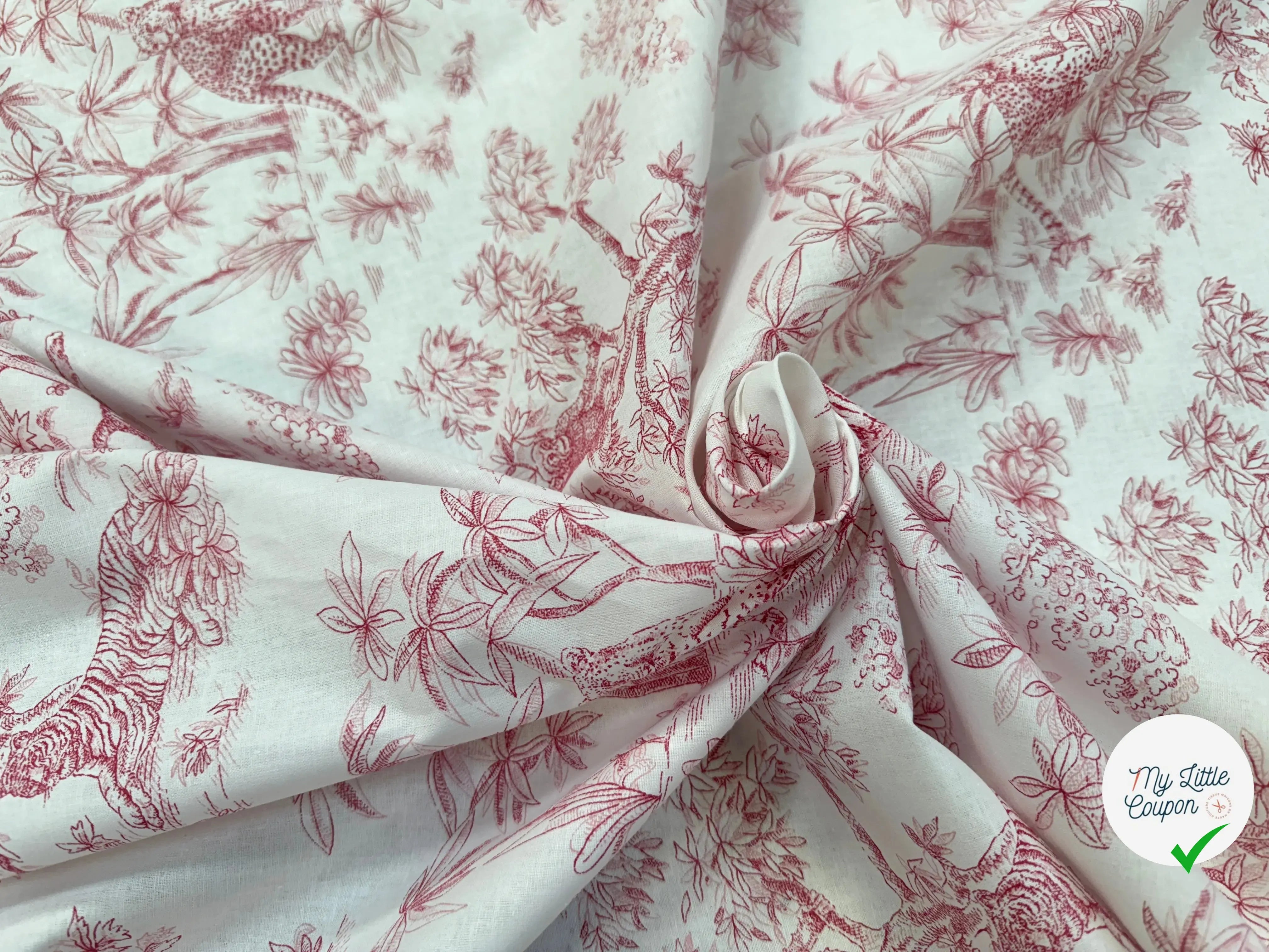 PERCALE DE COTON ACAJOU ROUGE - My Little Coupon