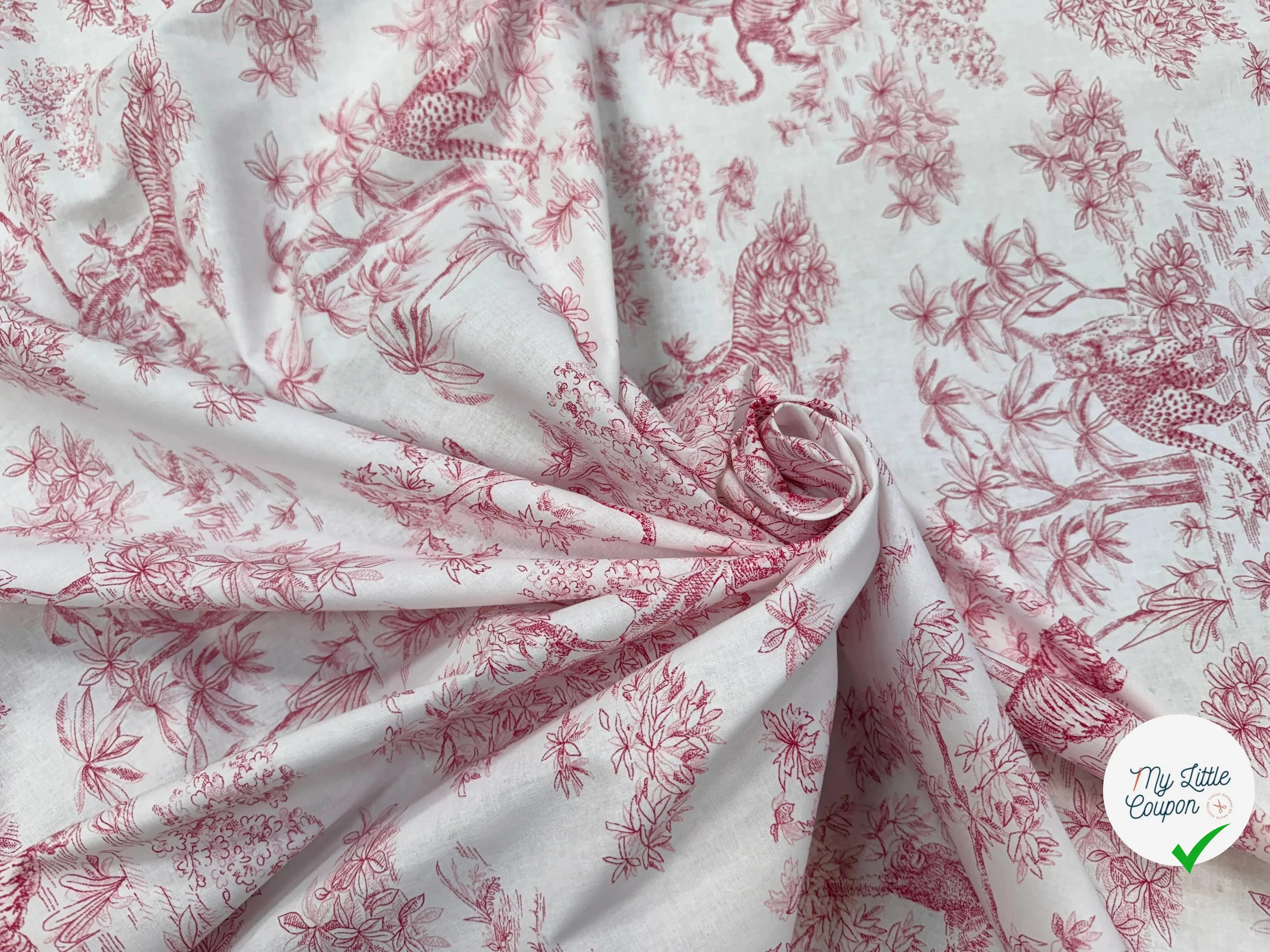 PERCALE DE COTON ACAJOU ROUGE - My Little Coupon