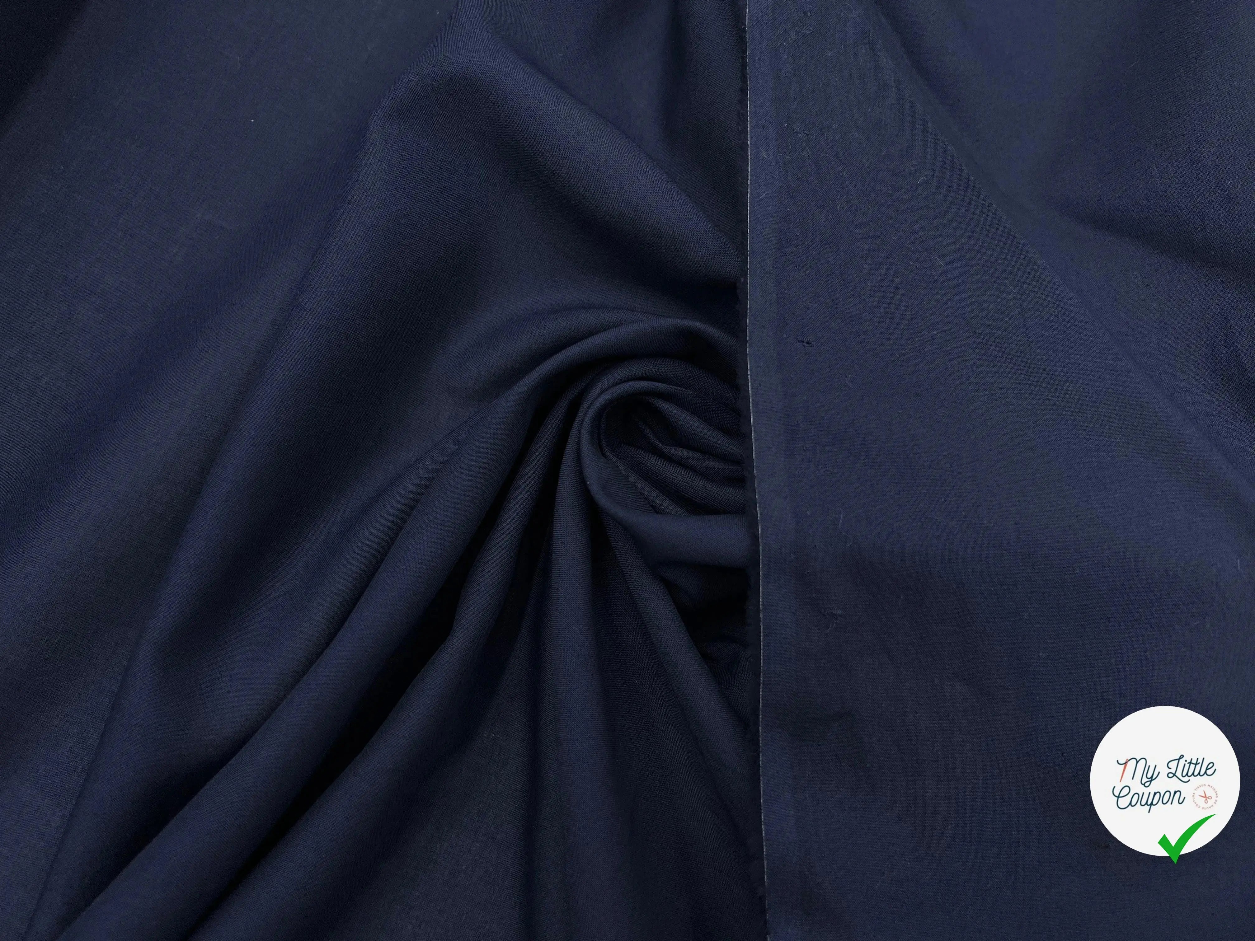PERCALE DE COTON NAVY - My Little Coupon - tissu - coudre