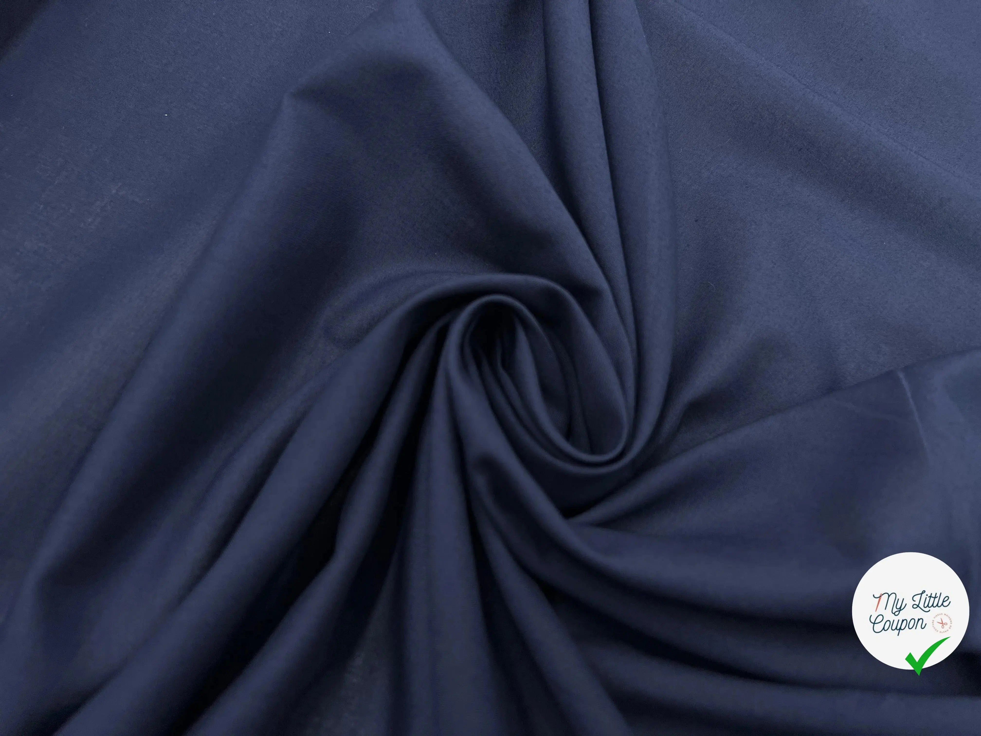 PERCALE DE COTON NAVY - My Little Coupon - tissu - coudre