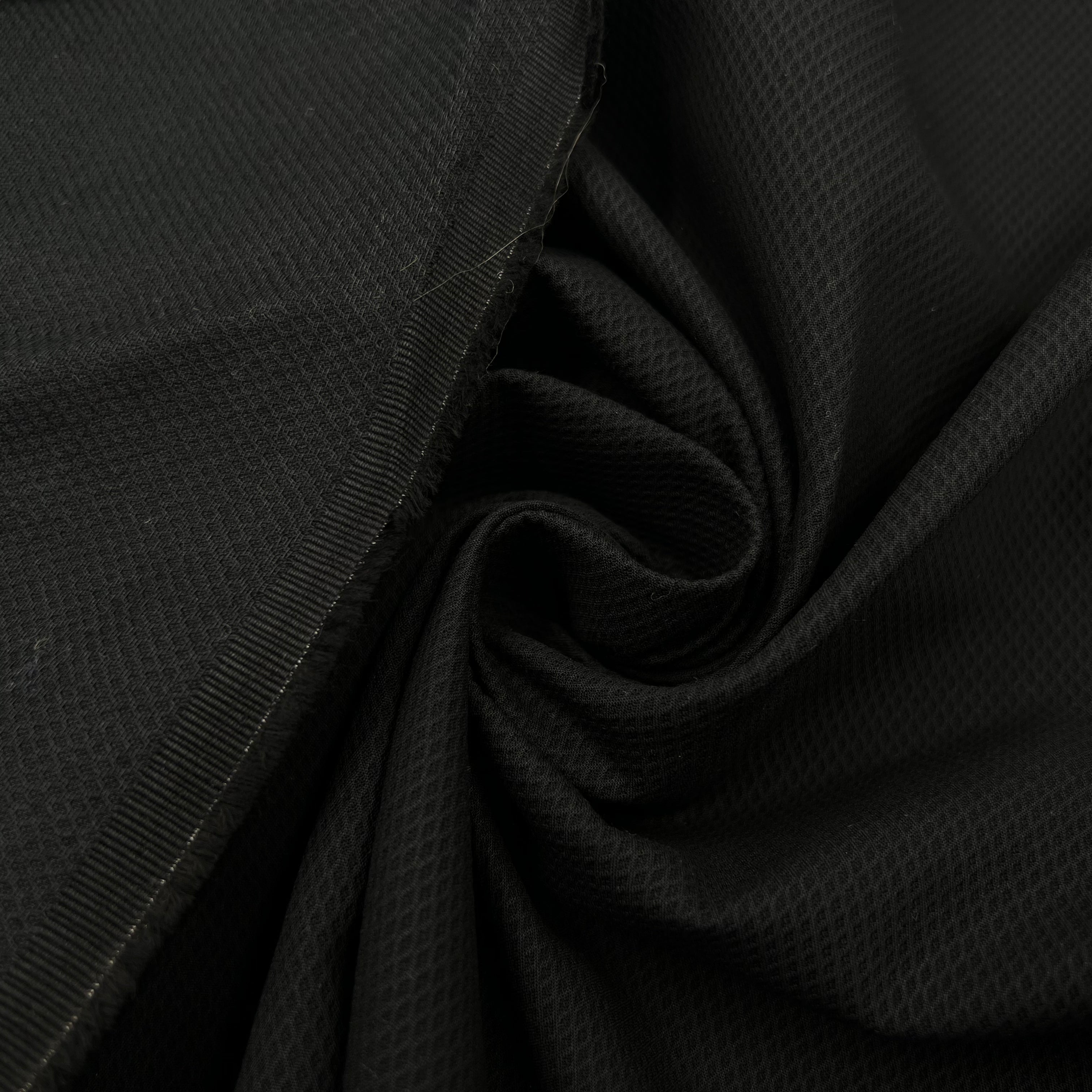 PIQUÉ MICRO LOSANGES NOIR MSO