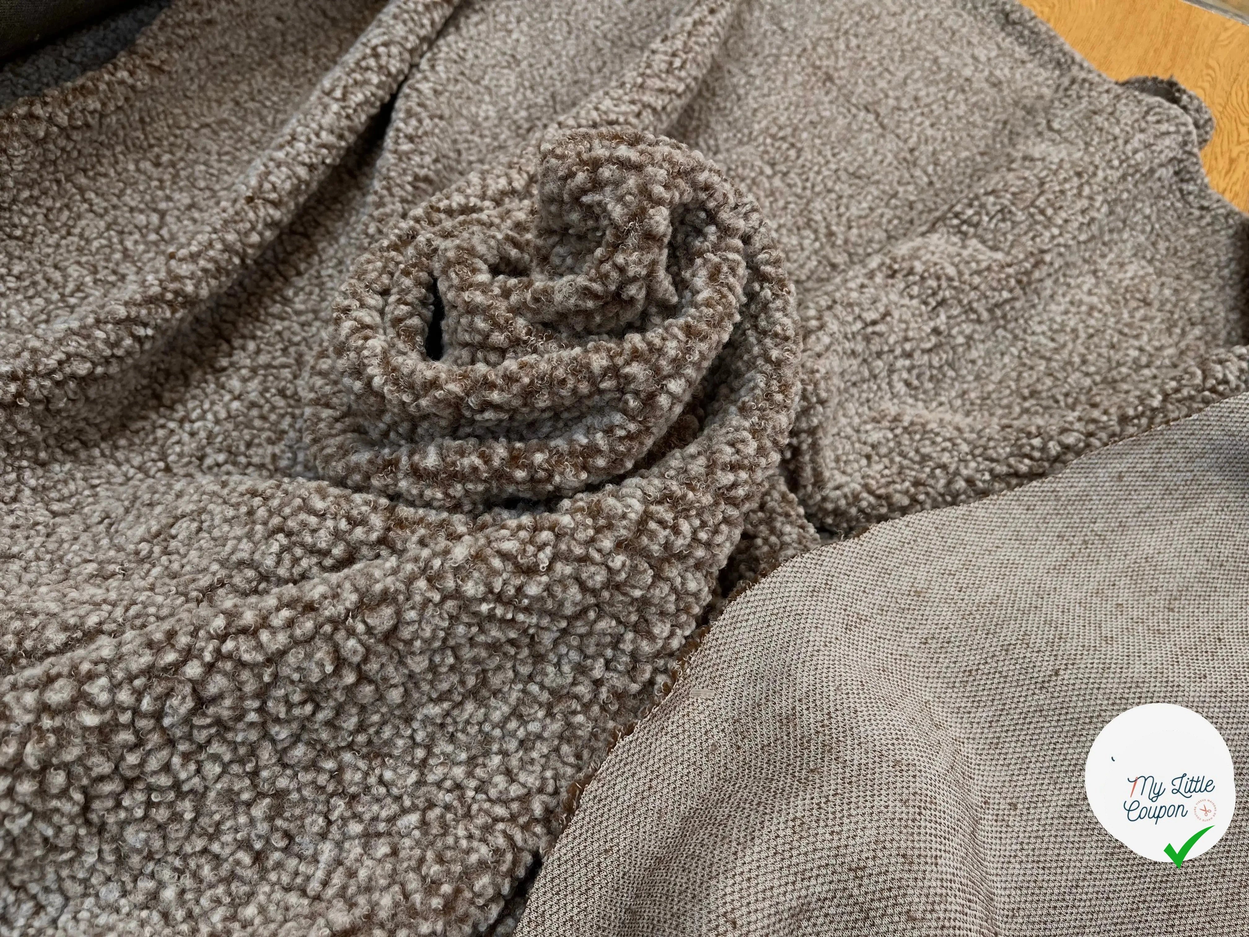 POLAIRE BOUCLETTE MARRON/ECRU - My Little Coupon