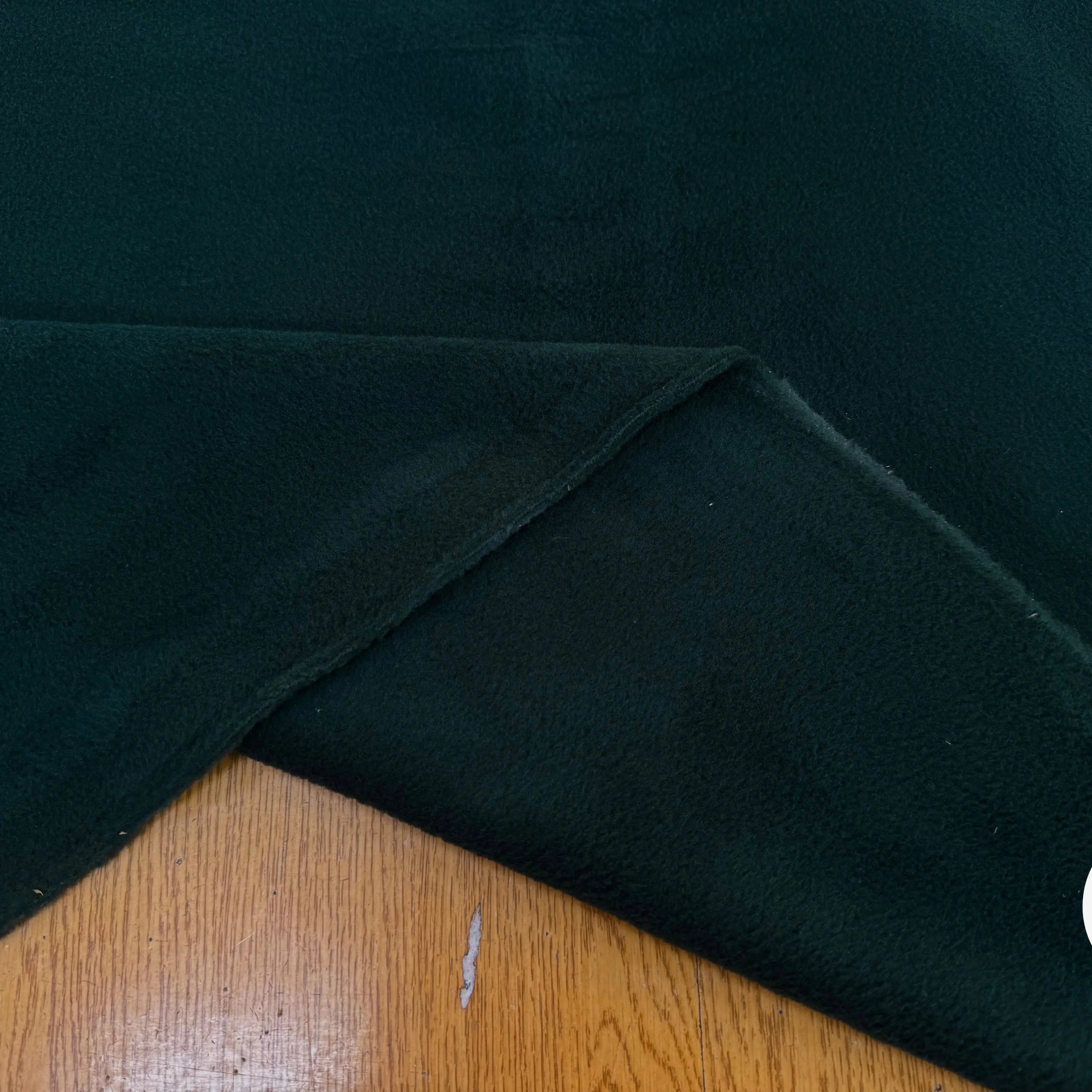 POLAIRE VERT SAPIN UNI ÉPAIS DOUBLE FACE - My Little Coupon