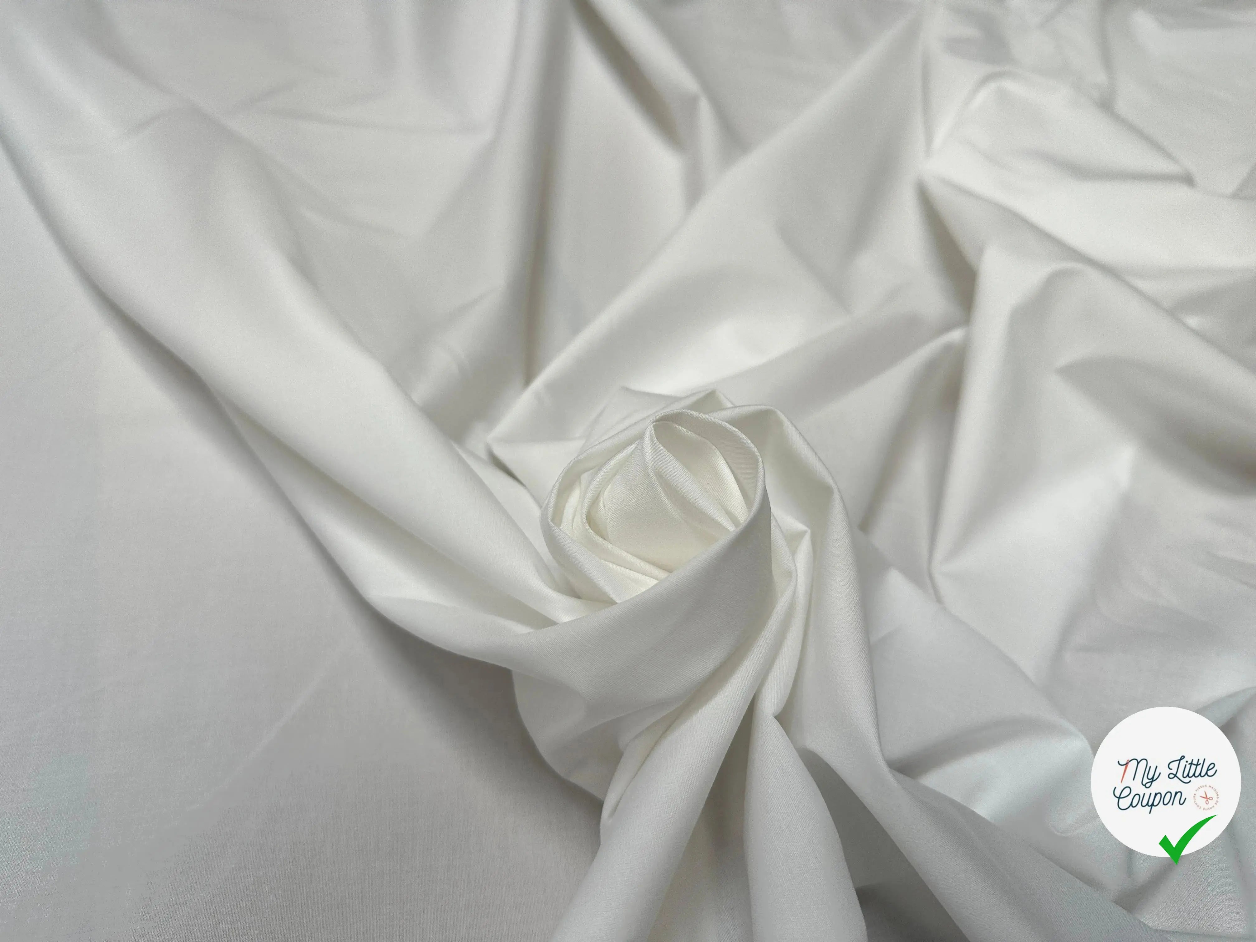 POPELINE COTON BLANCHE - My Little Coupon