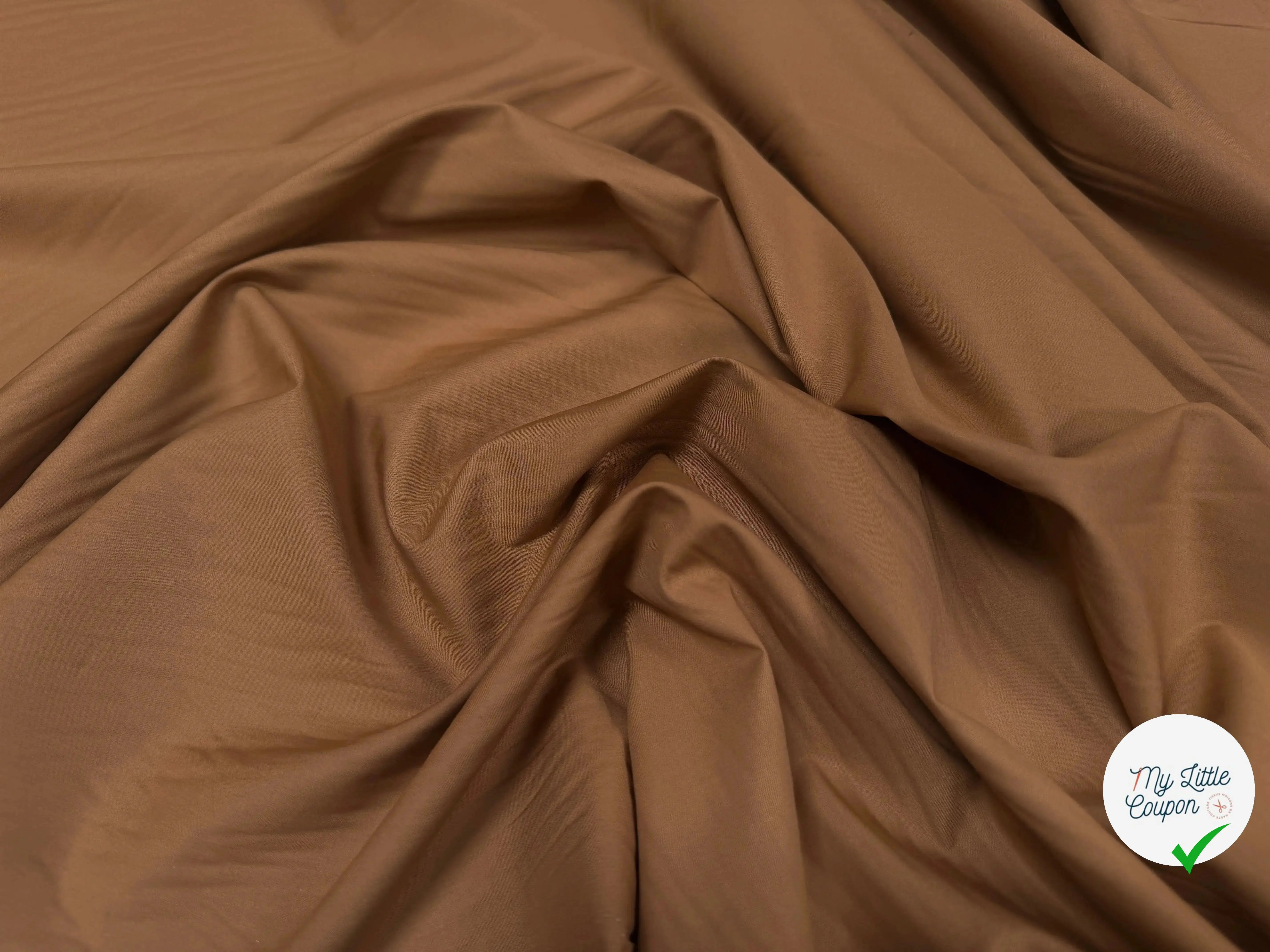 POPELINE COTON CAMEL - My Little Coupon