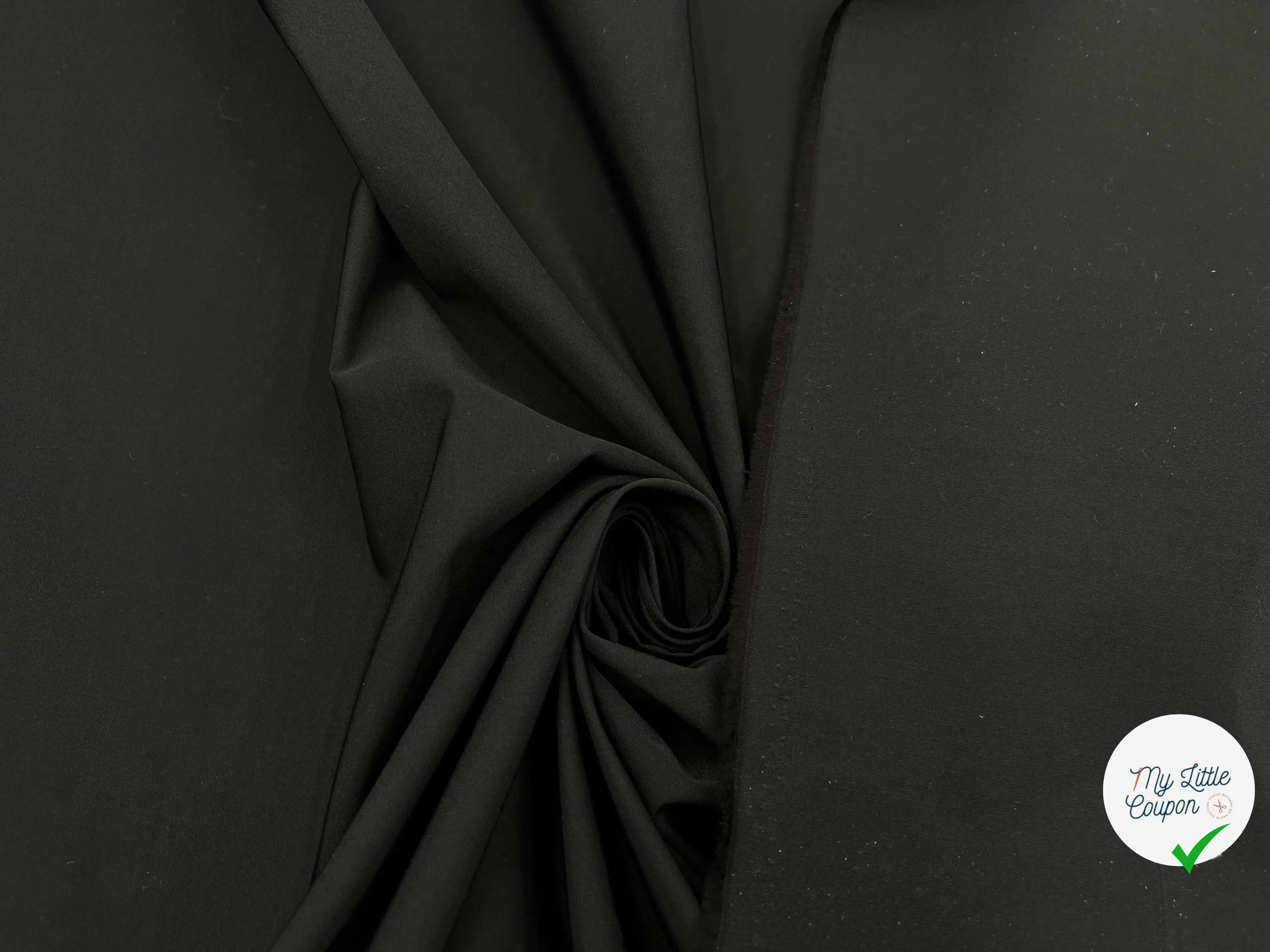 POPELINE CRAQUANTE JAPONAISE NOIRE - My Little Coupon - tissu - coudre