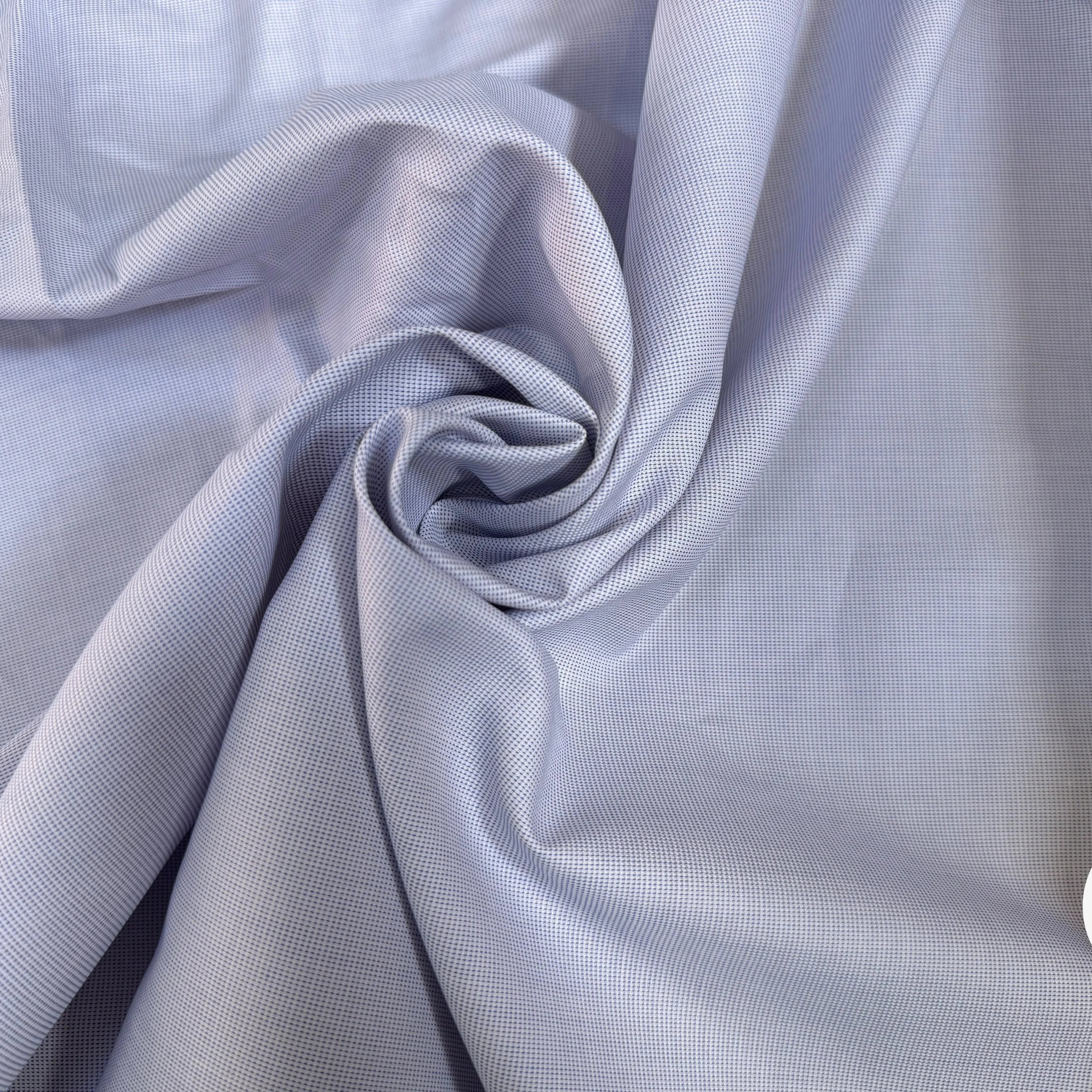 POPELINE DE COTON 100% COTON AVEC PETITS POINTS BLEU ET ROSE - My Little Coupon