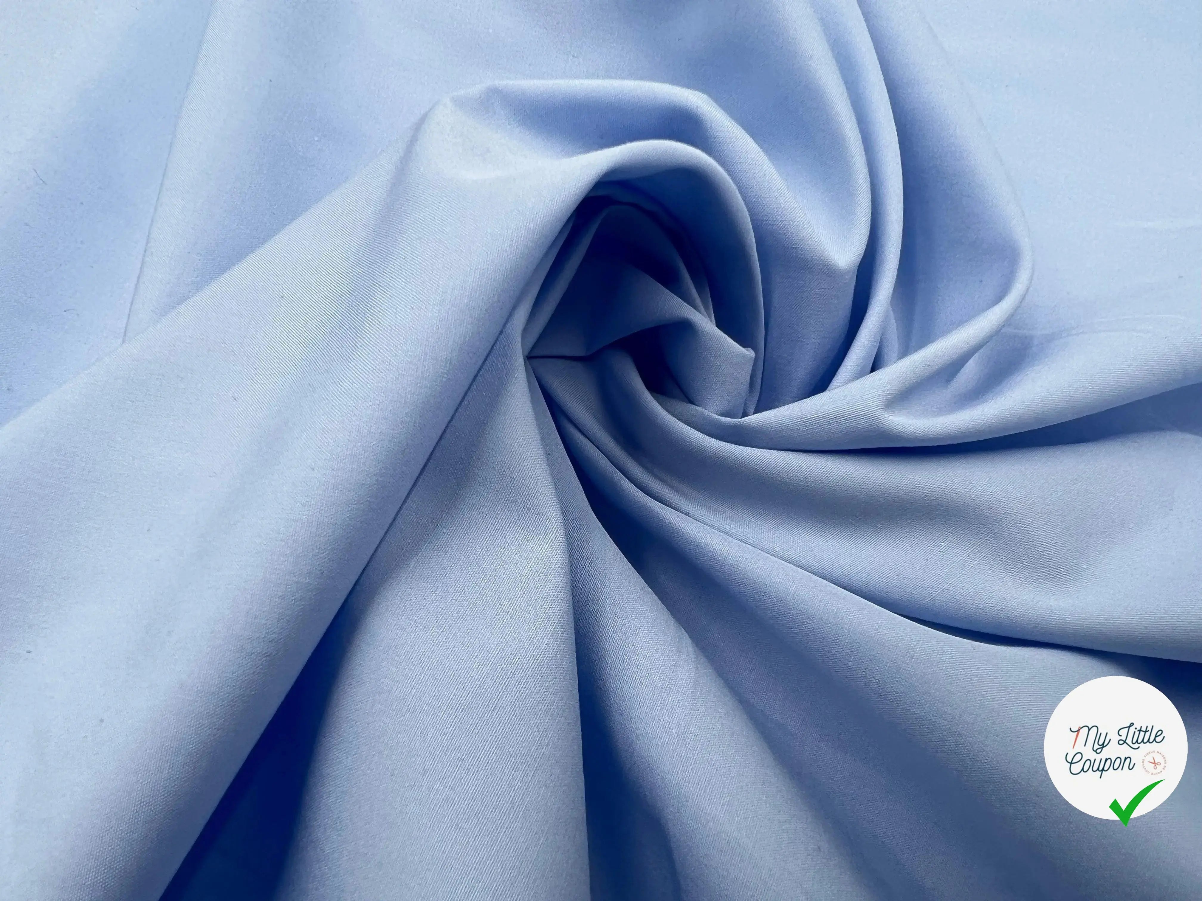 POPELINE DE COTON BLEU CIEL QUALITÉ JAPON - My Little Coupon - tissu - coudre