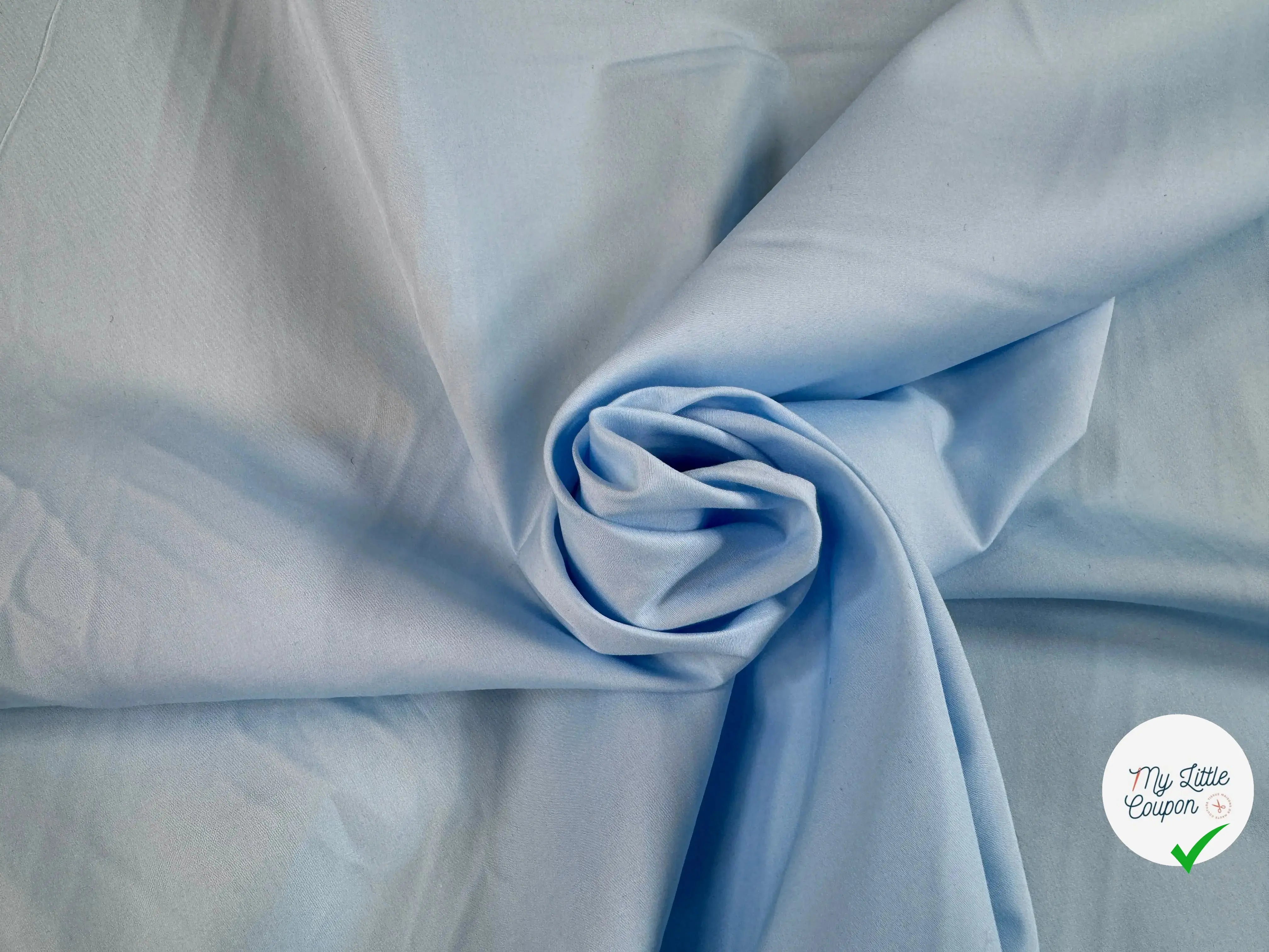 POPELINE DE COTON BLEU - My Little Coupon