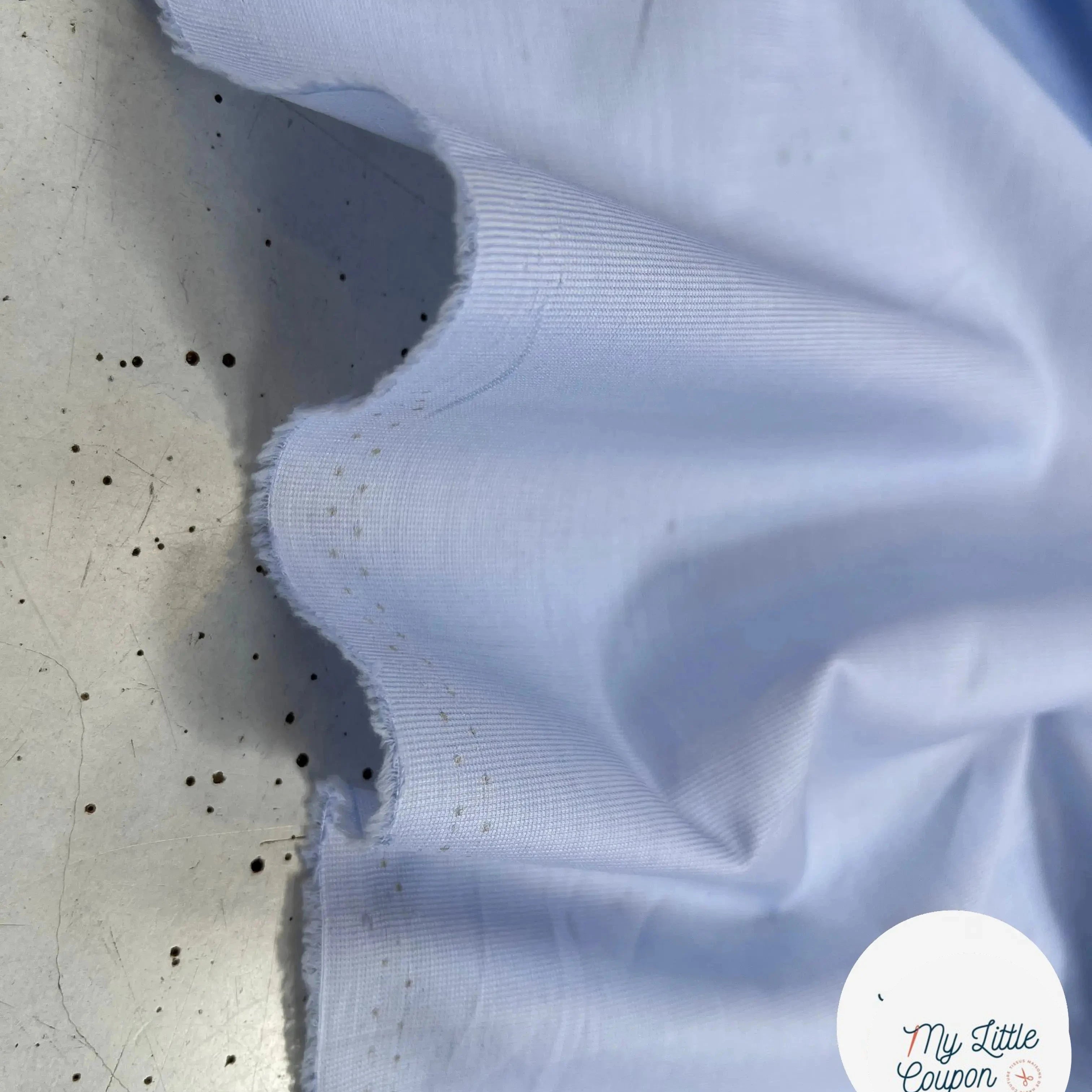 POPELINE DE COTON MOTIF NID D'ABEILLE BLEU - My Little Coupon