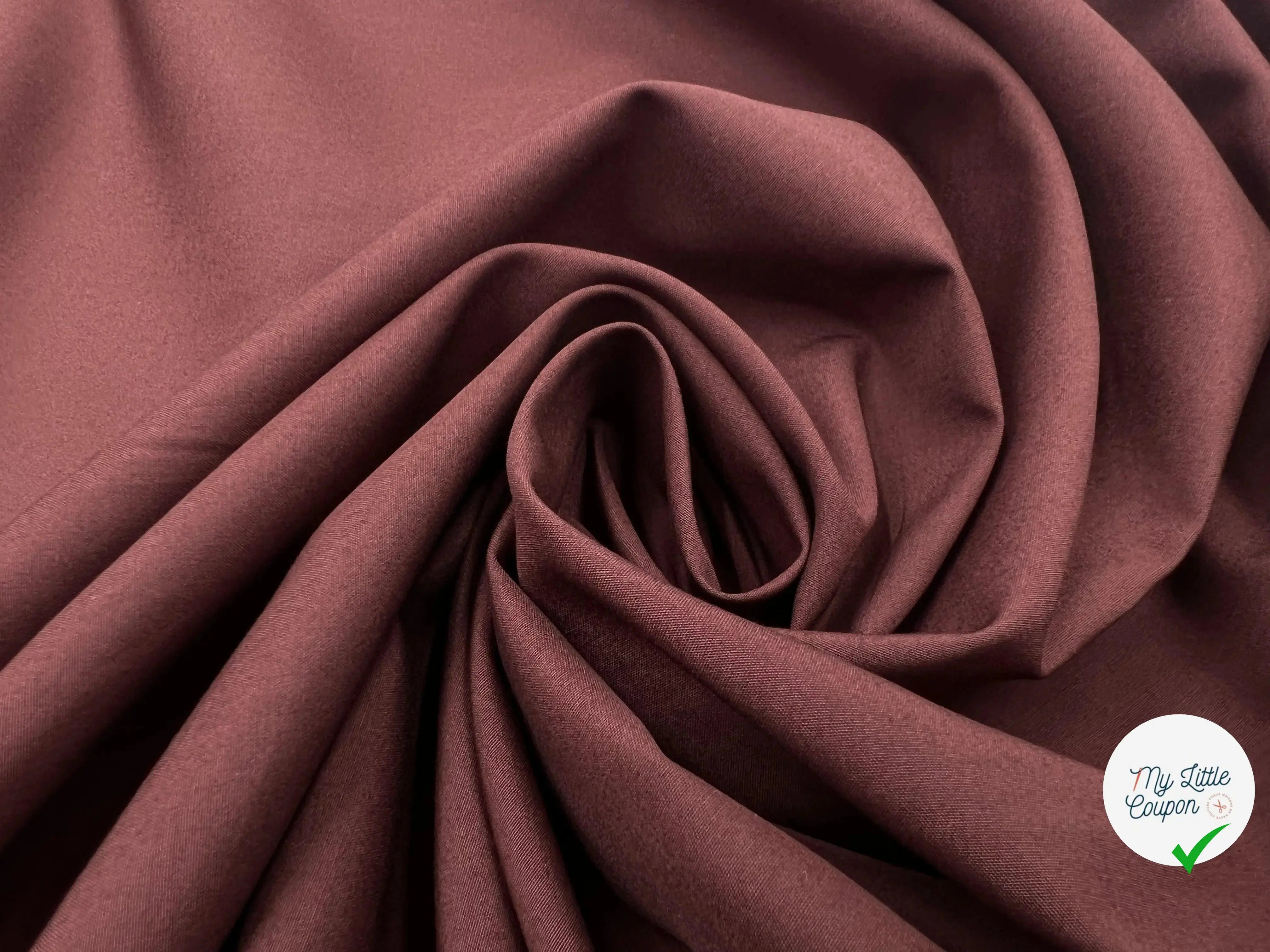 POPELINE DE COTON QUALITĂ JAPON CHOCOLAT - My Little Coupon - tissu - coudre