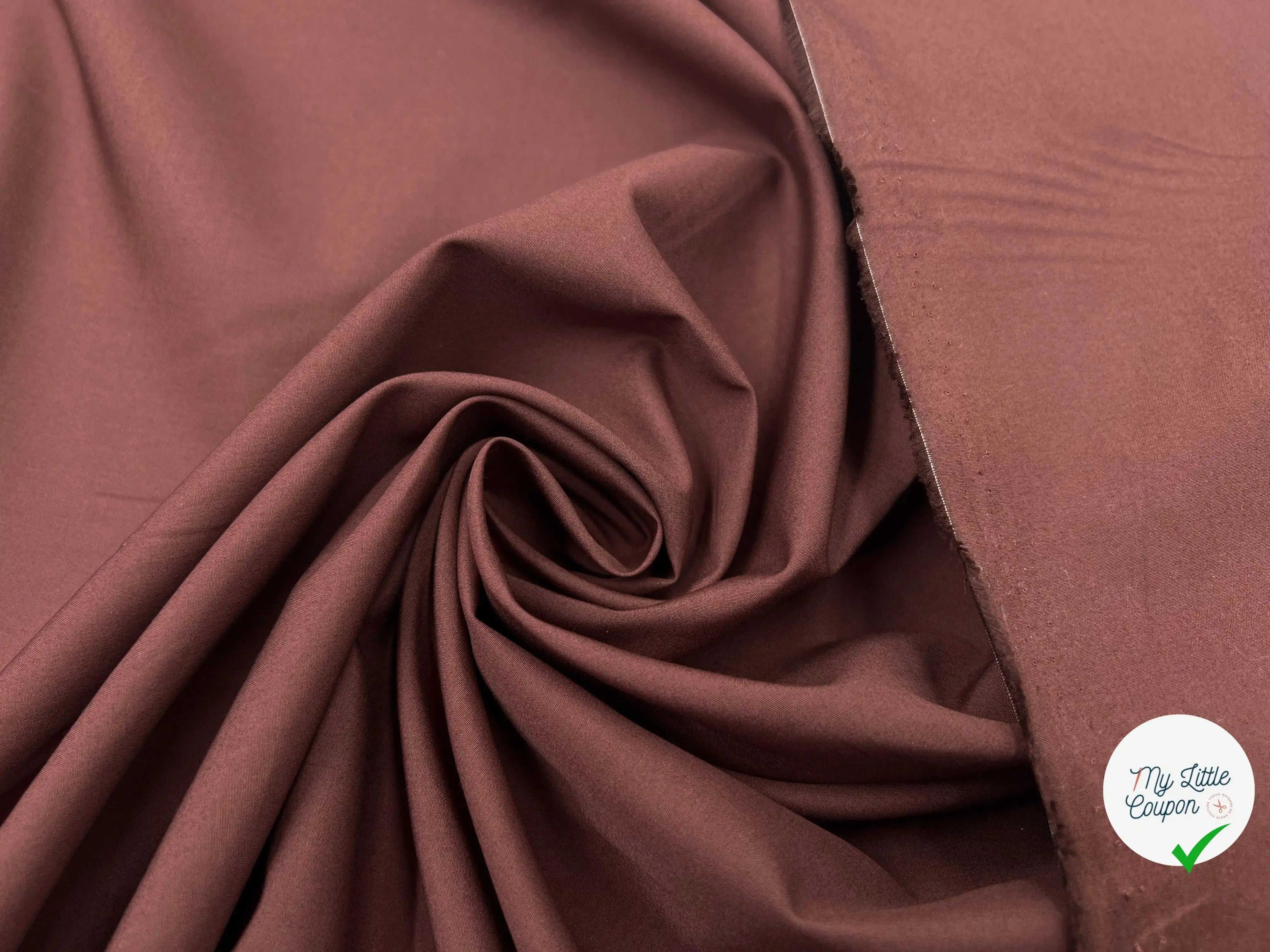 POPELINE DE COTON QUALITĂ JAPON CHOCOLAT - My Little Coupon - tissu - coudre