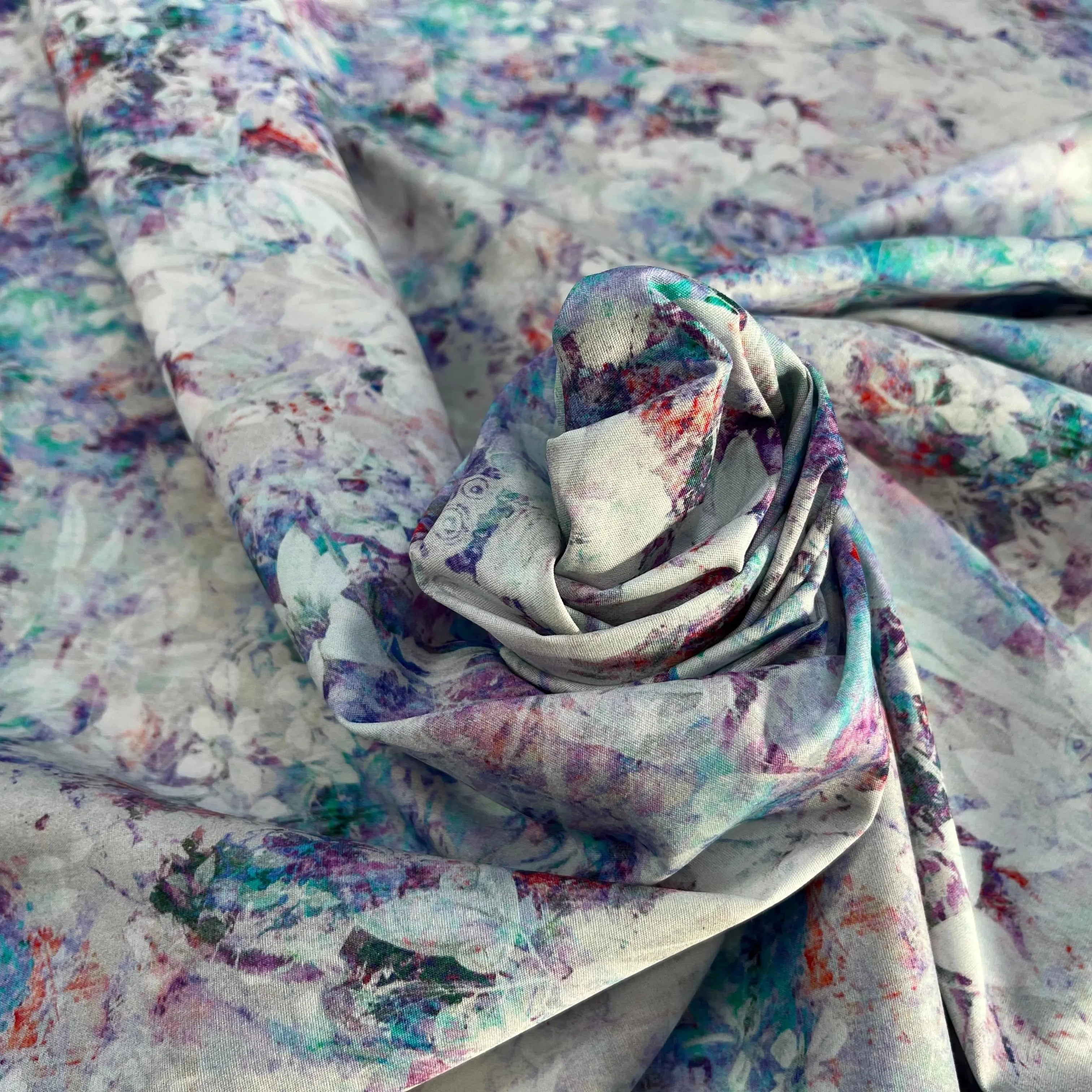 POPELINE DE COTON TIE & DYE VIOLET - My Little Coupon