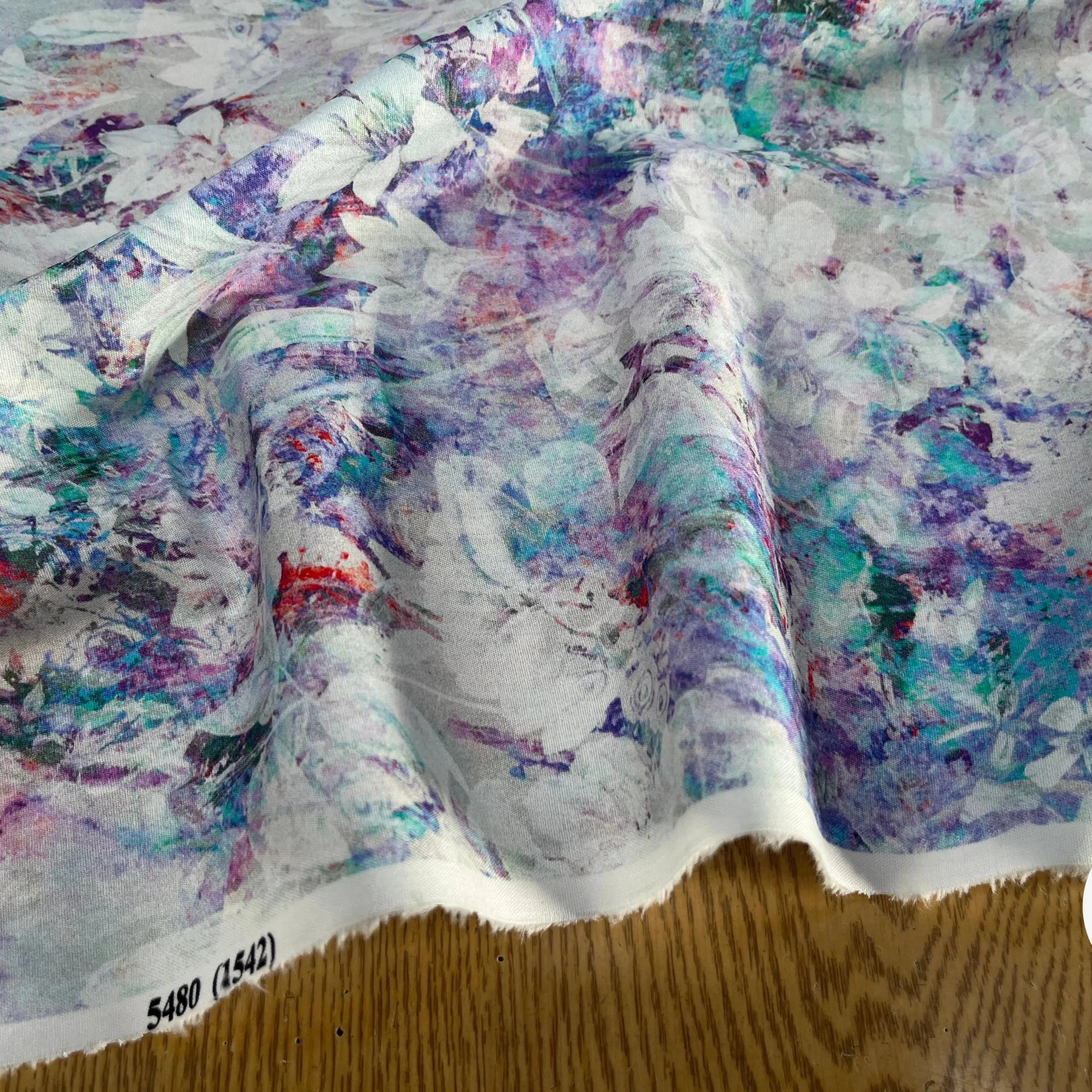 POPELINE DE COTON TIE & DYE VIOLET - My Little Coupon