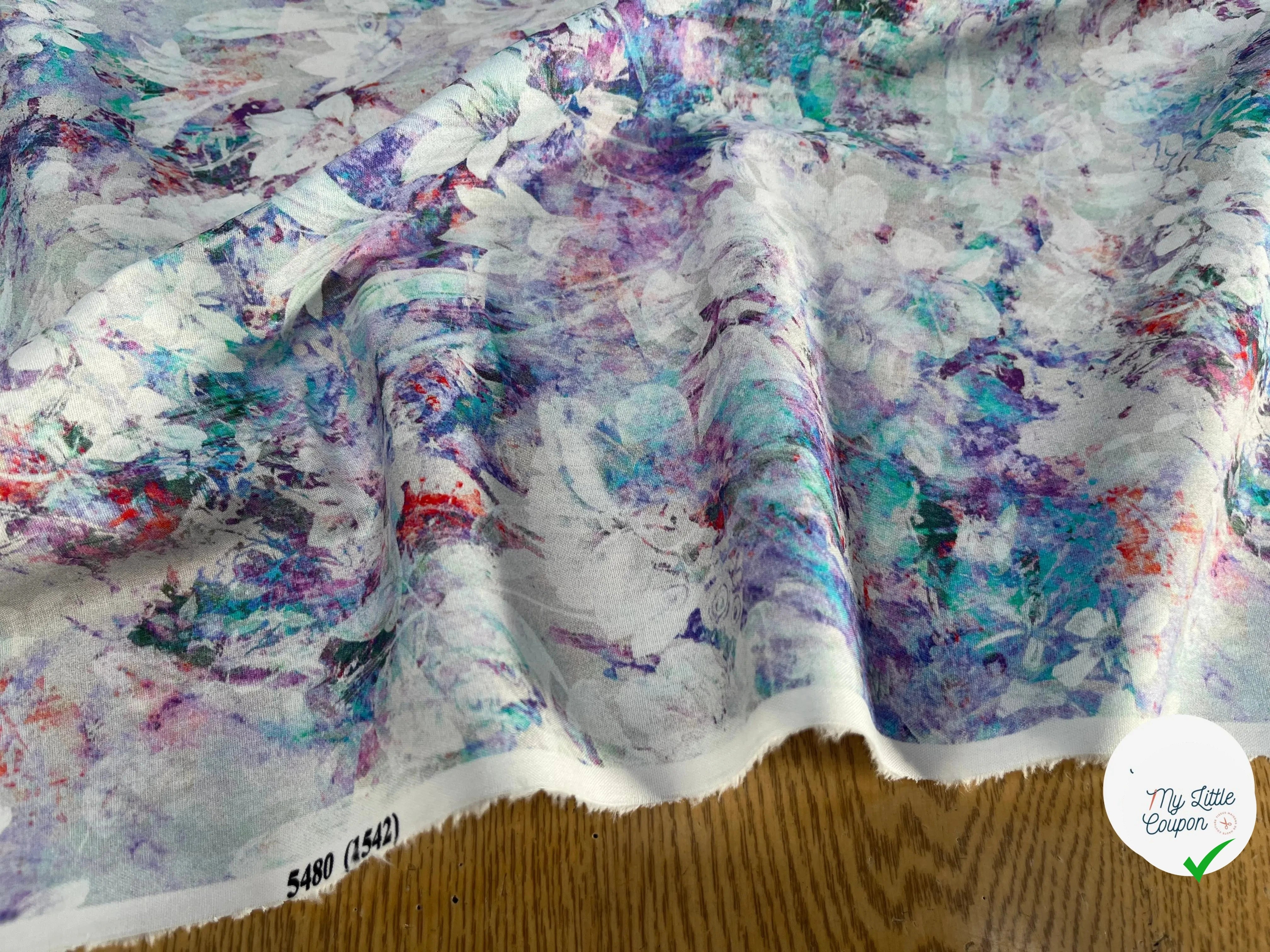POPELINE DE COTON TIE & DYE VIOLET - My Little Coupon