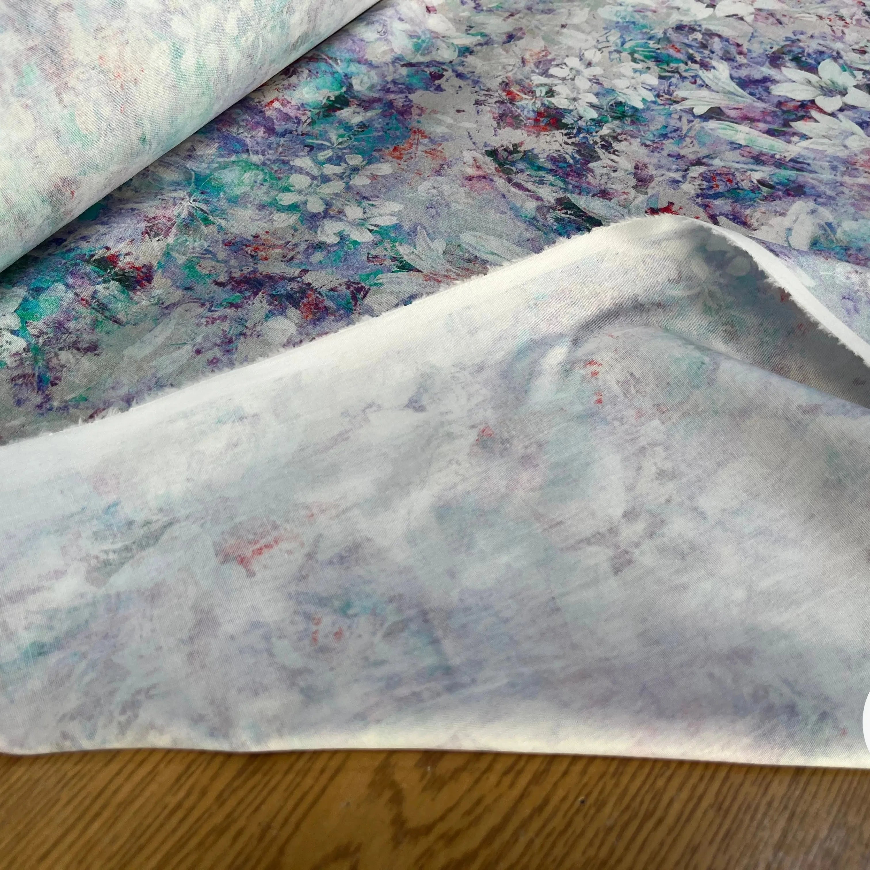 POPELINE DE COTON TIE & DYE VIOLET - My Little Coupon