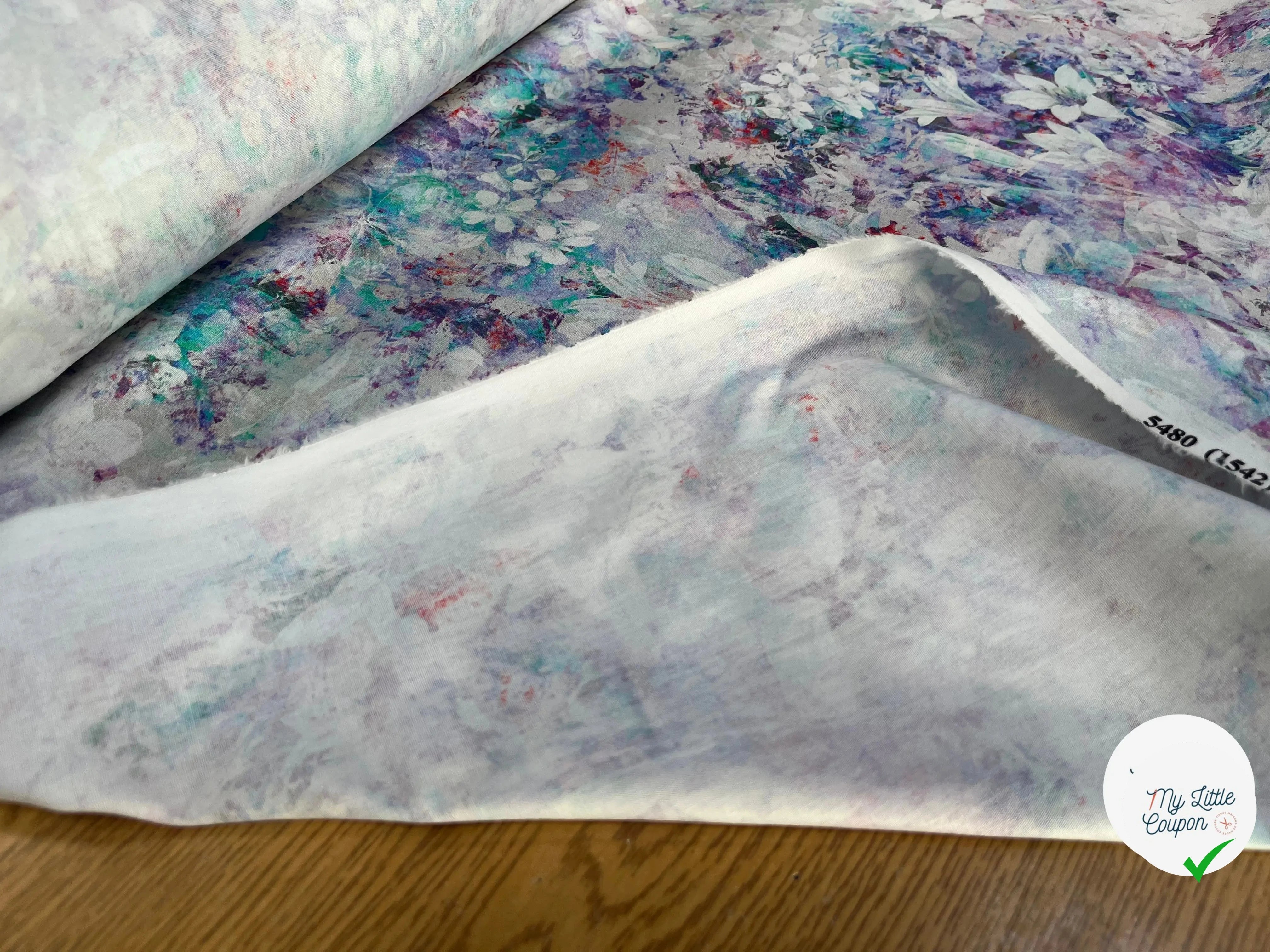 POPELINE DE COTON TIE & DYE VIOLET - My Little Coupon