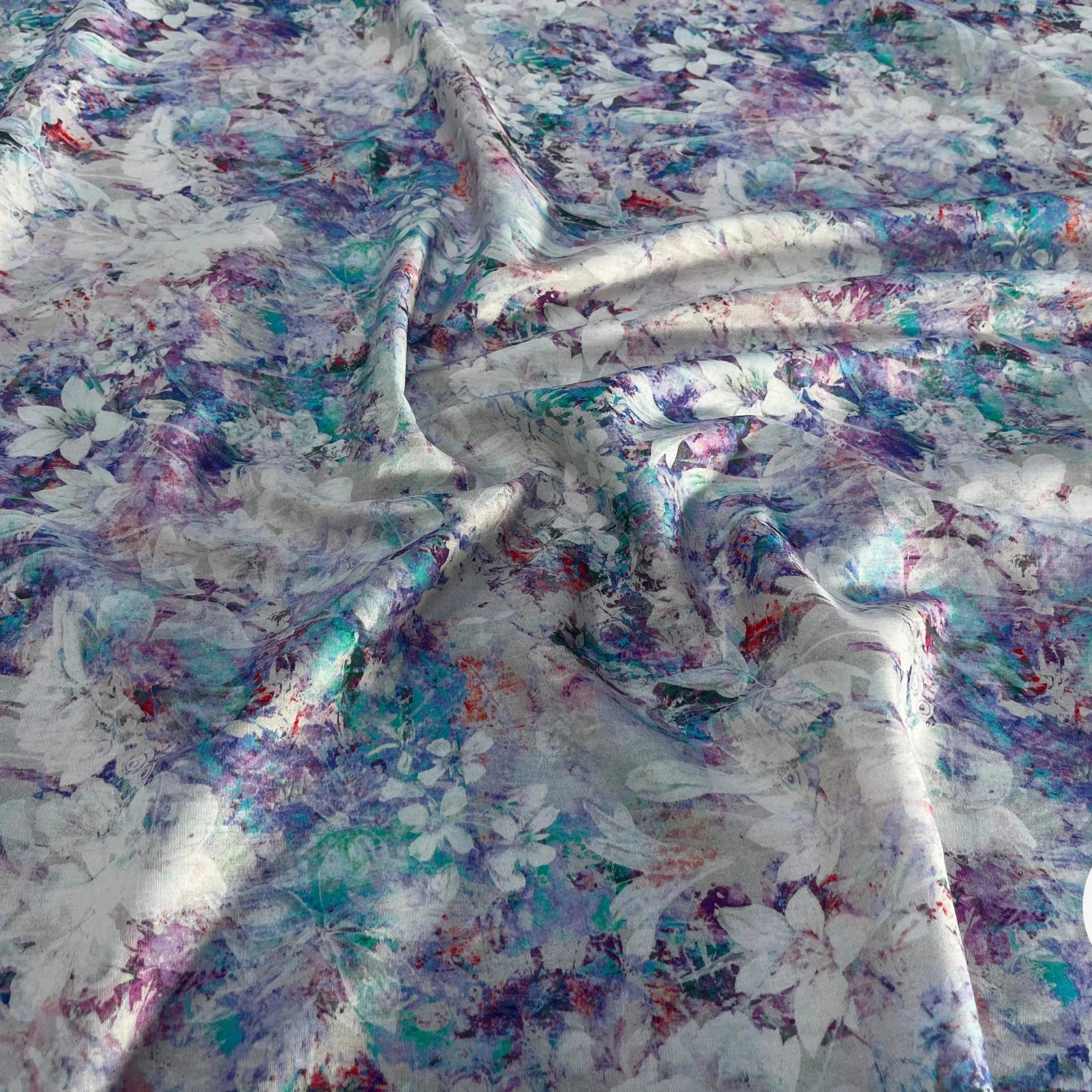 POPELINE DE COTON TIE & DYE VIOLET - My Little Coupon