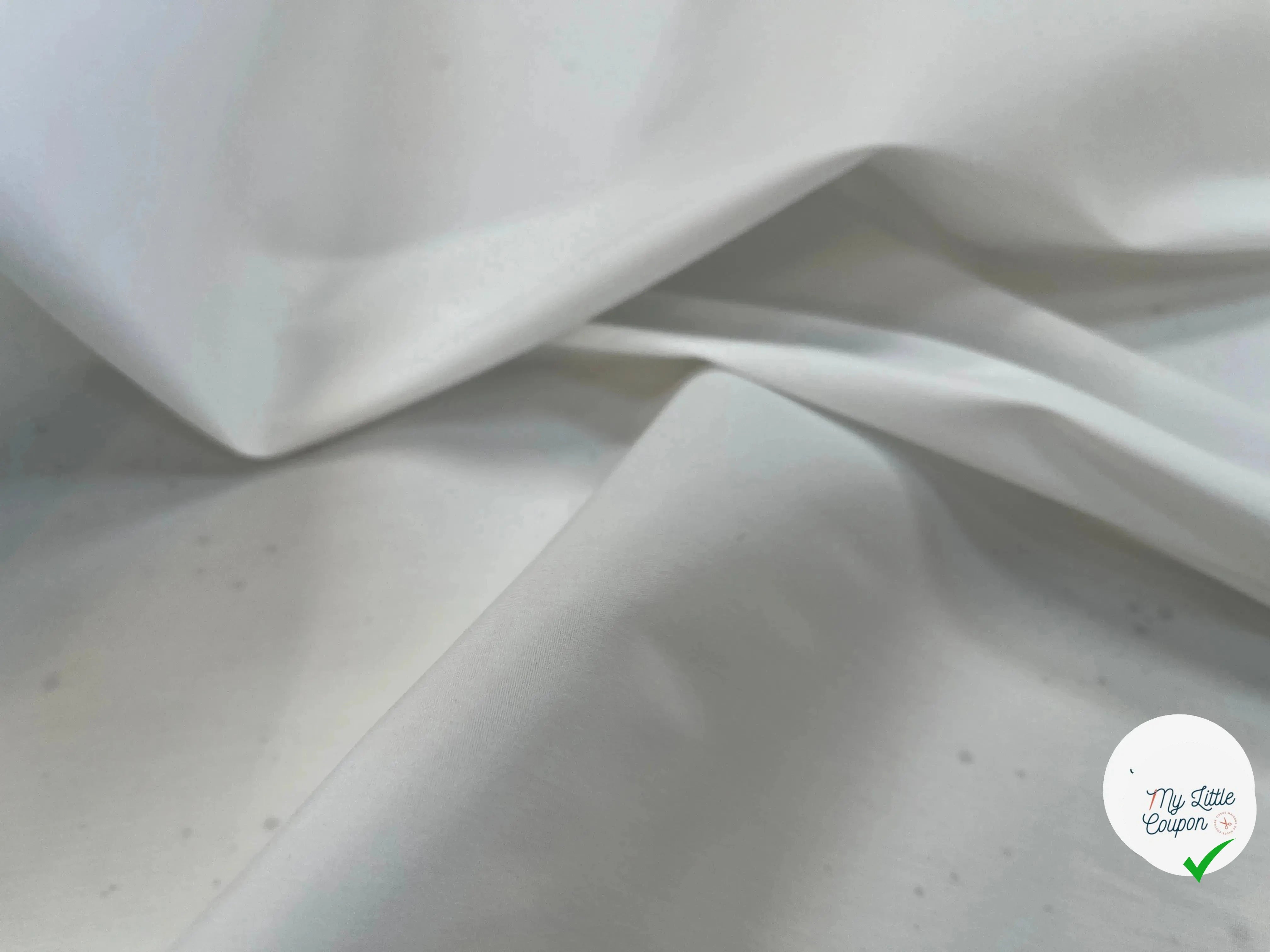 POPELINE DE COTON UNI BLANC UNI - My Little Coupon
