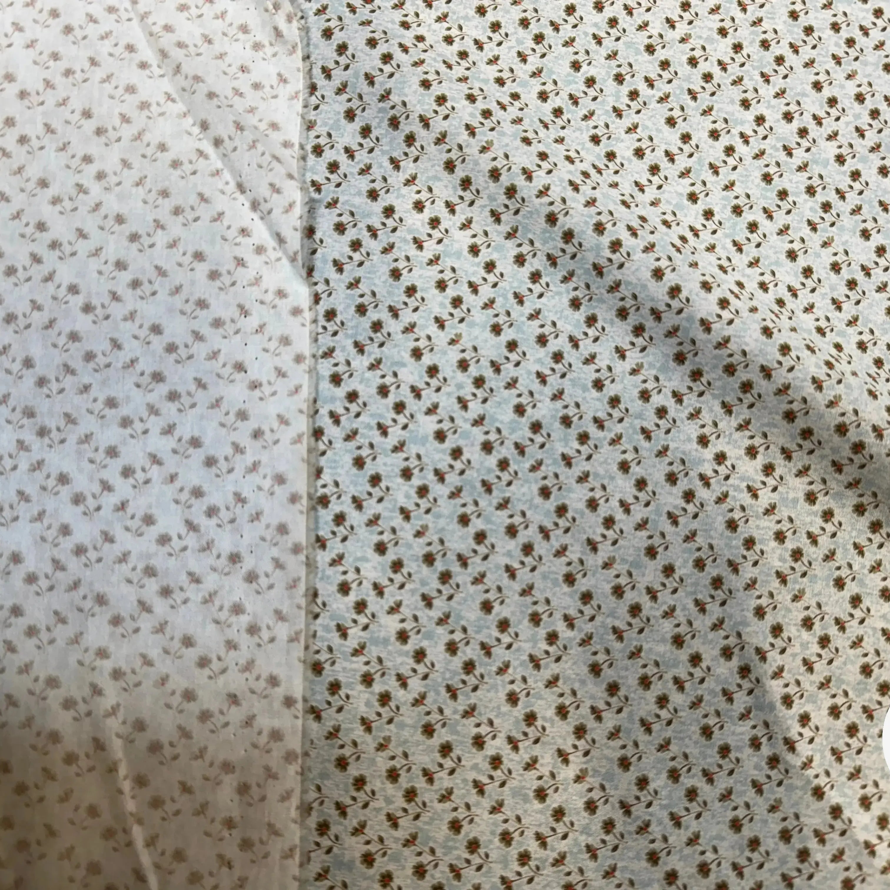 POPELINE FLEURETTE BABY BLUE - My Little Coupon