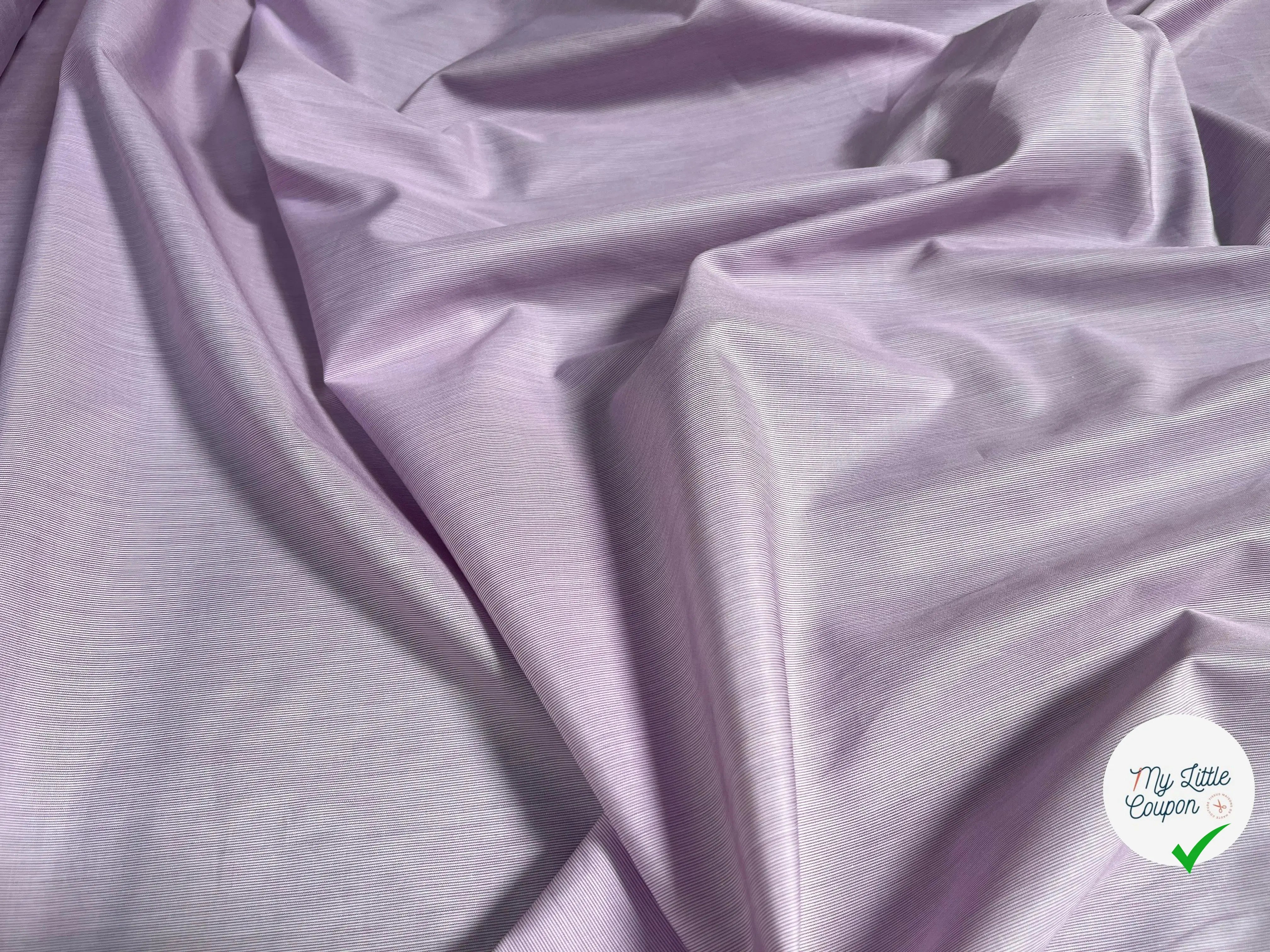 POPELINE RAYURE ROSE VIOLET BLANC - My Little Coupon