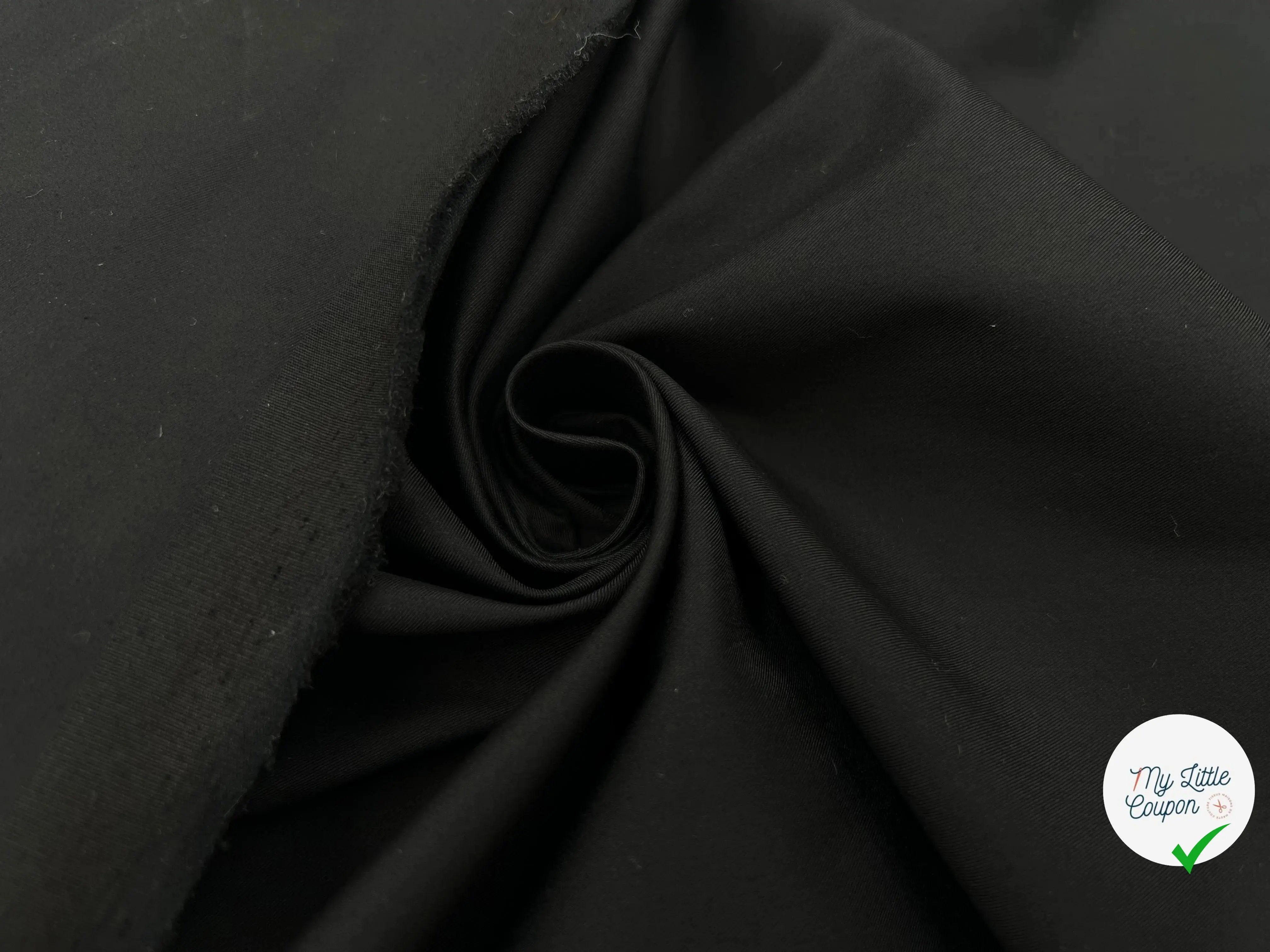 POPELINE SOUPLE POLYCOTON JAPON NOIR - My Little Coupon - tissu - coudre