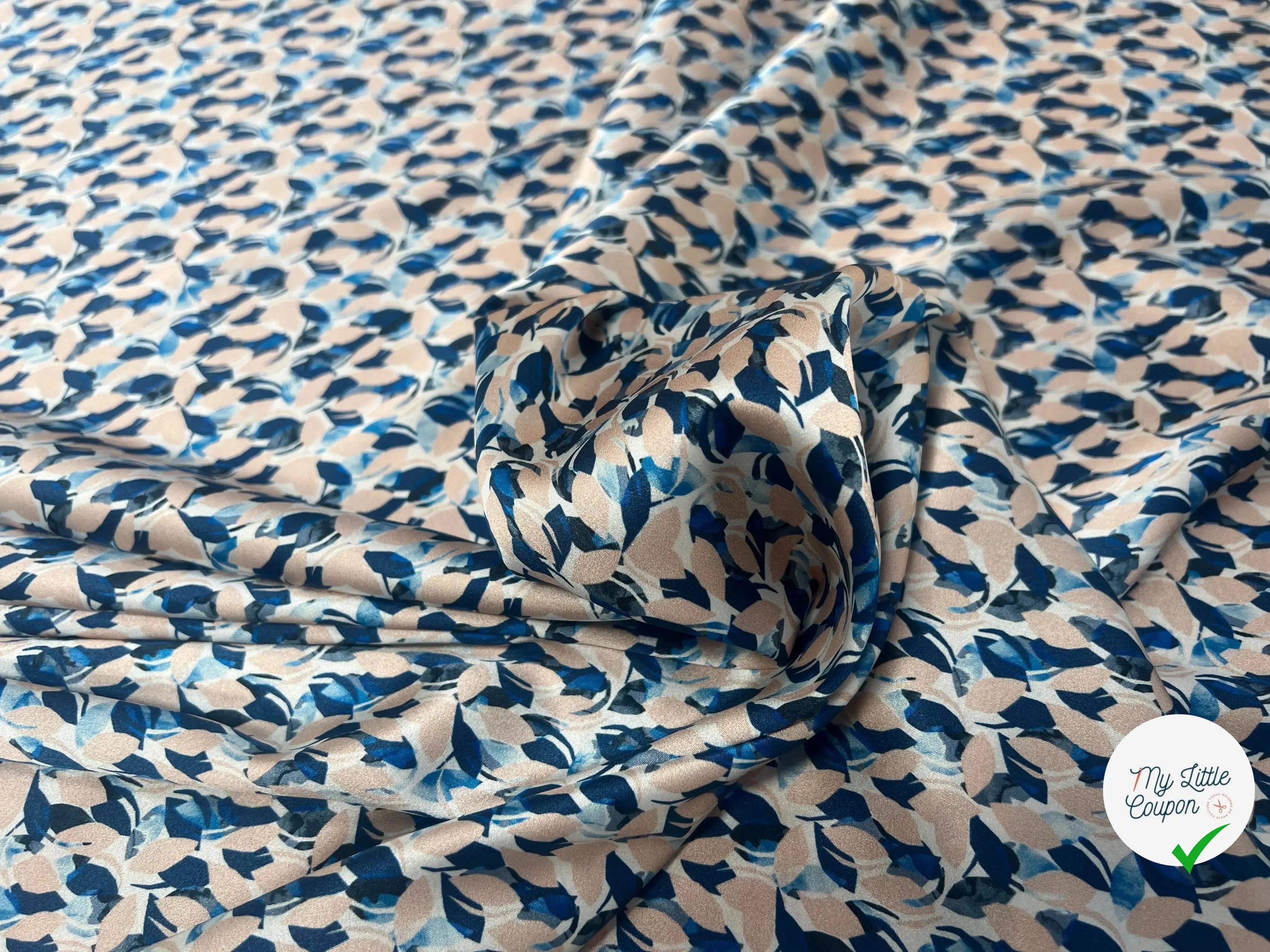 SATIN DE SOIE 16 MOMME ULTRA DOUX FEUILLETTES BLEU - My Little Coupon