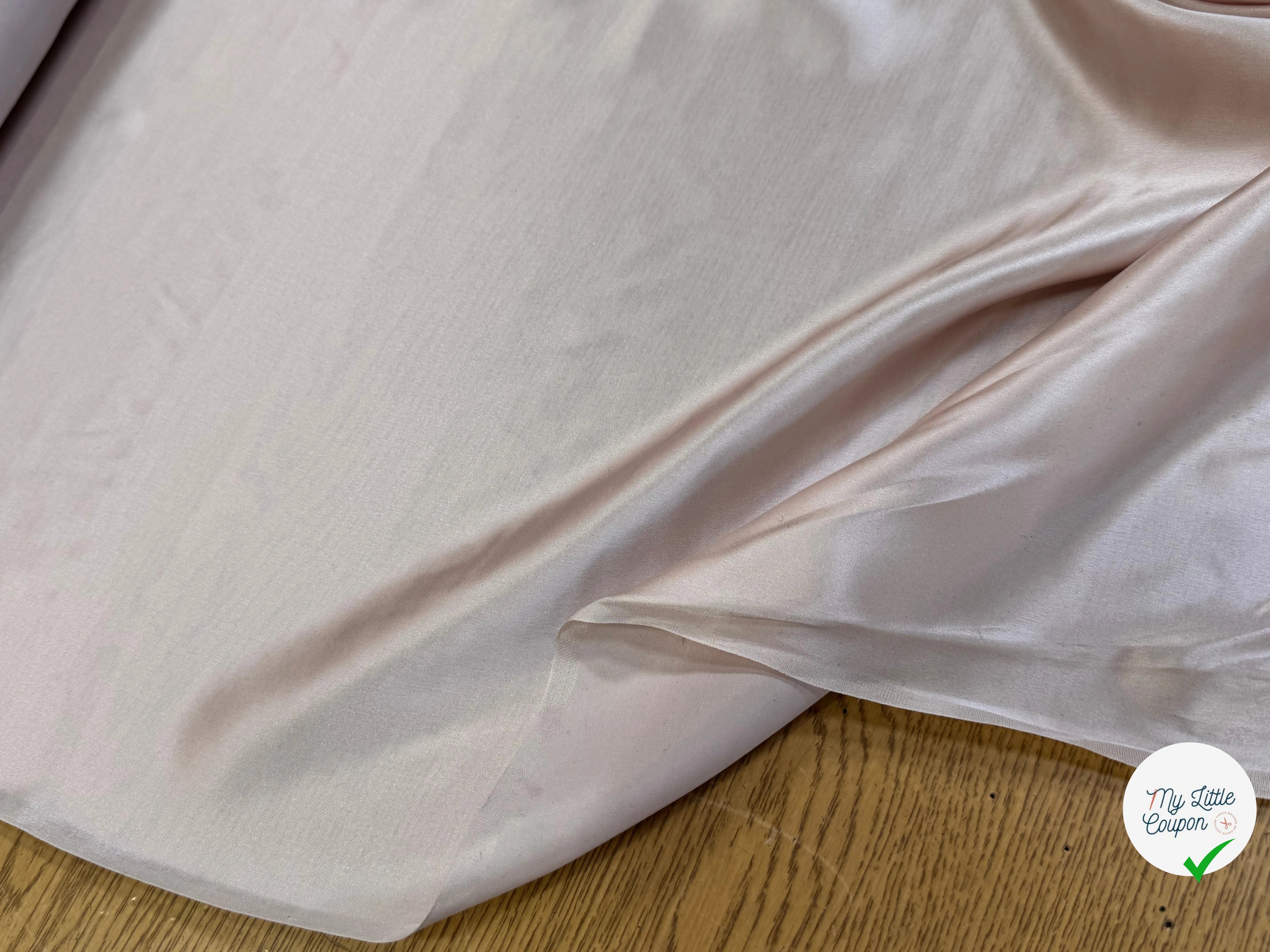 (Chute) SATIN DE SOIE FLUIDE ROSE PALE - My Little Coupon