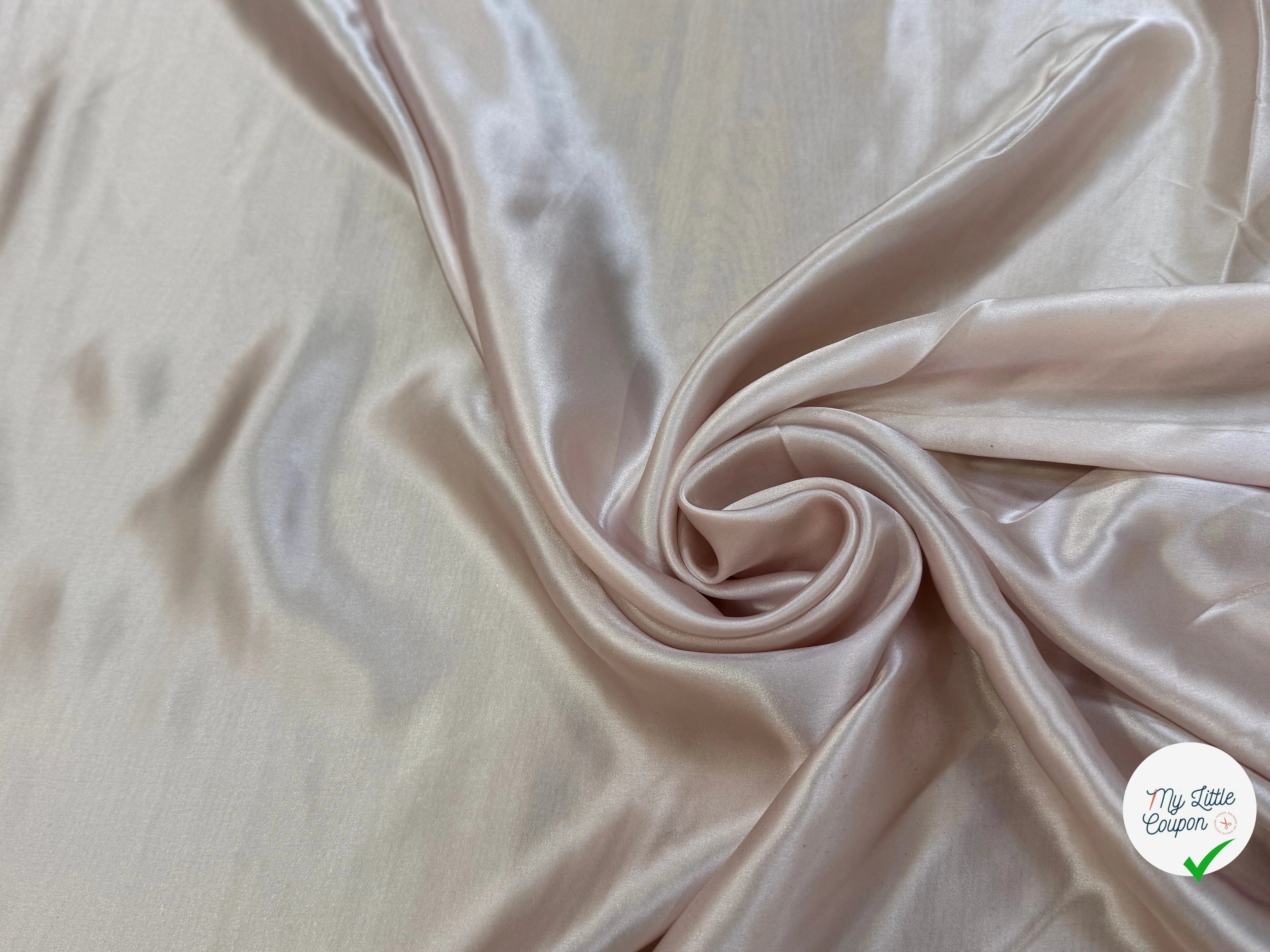 (Chute) SATIN DE SOIE FLUIDE ROSE PALE - My Little Coupon