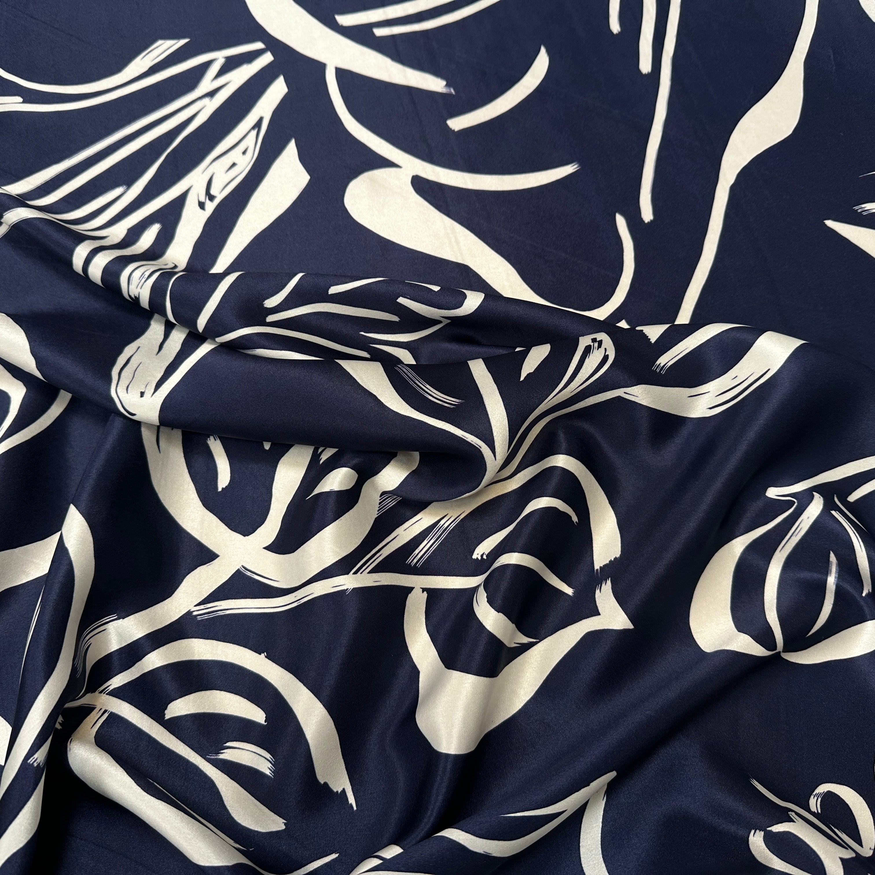 SATIN DE SOIE PORTOFINO ÉLÉGANCE DU BLEU - My Little Coupon