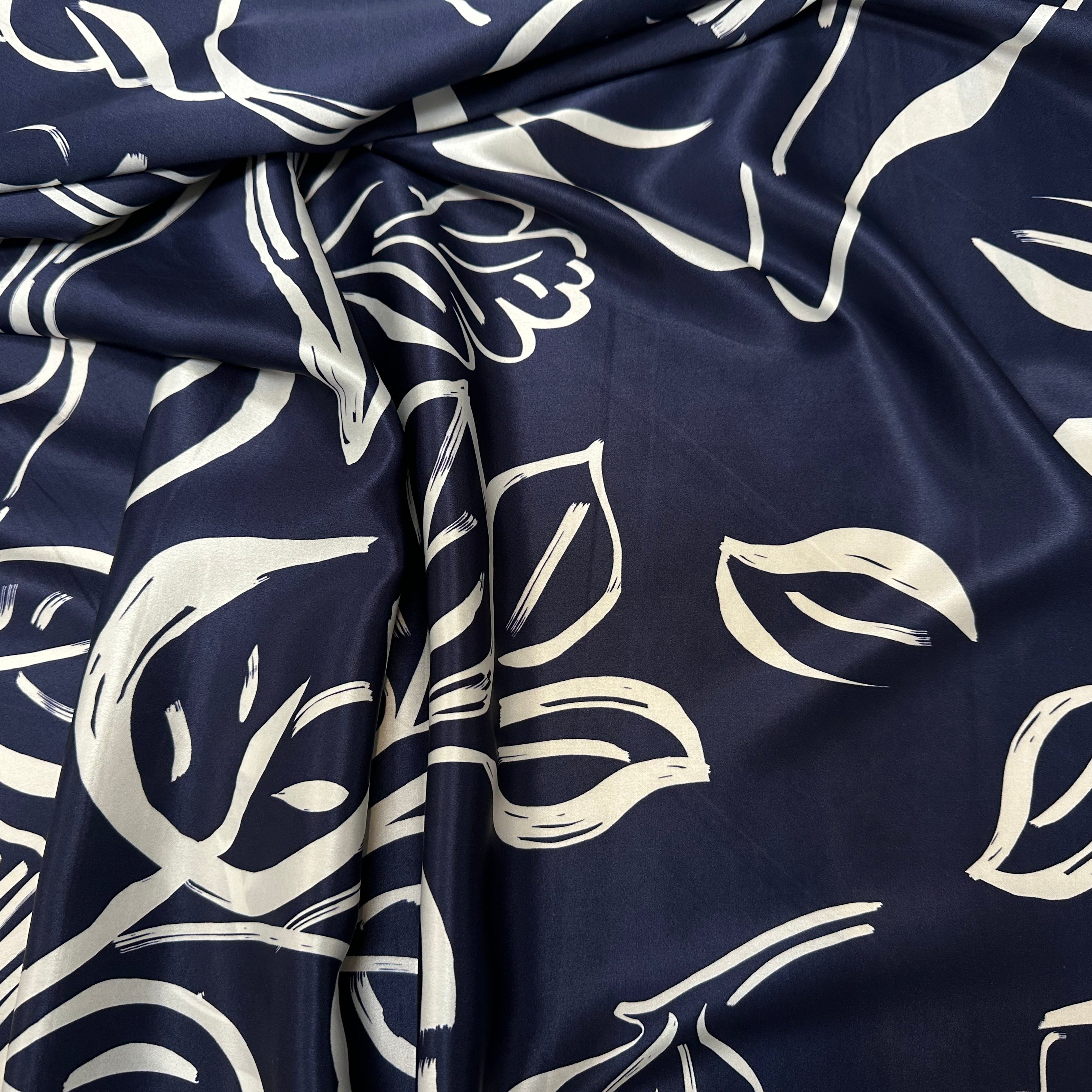 SATIN DE SOIE PORTOFINO ÉLÉGANCE DU BLEU - My Little Coupon