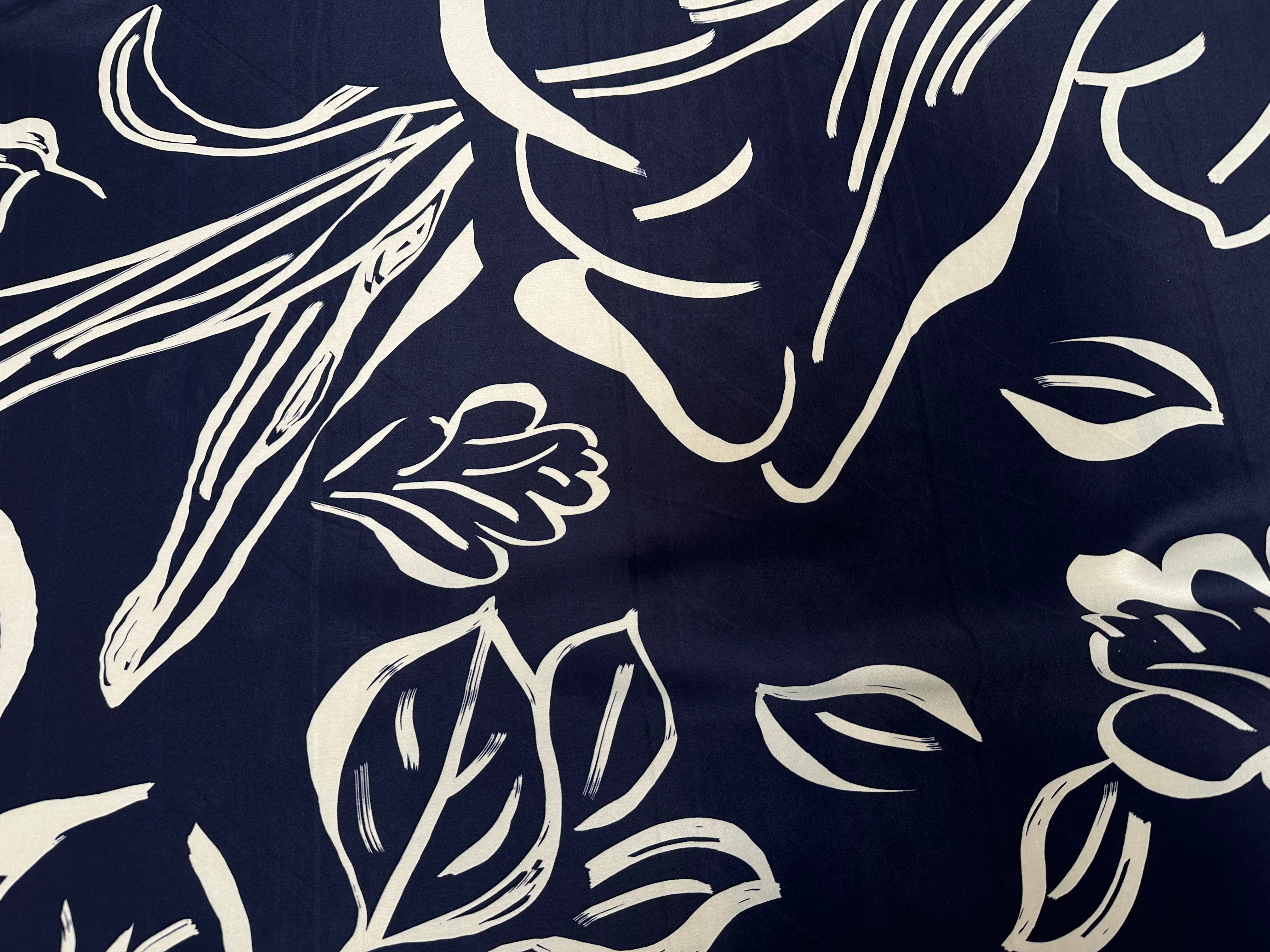 SATIN DE SOIE PORTOFINO ÉLÉGANCE DU BLEU - My Little Coupon