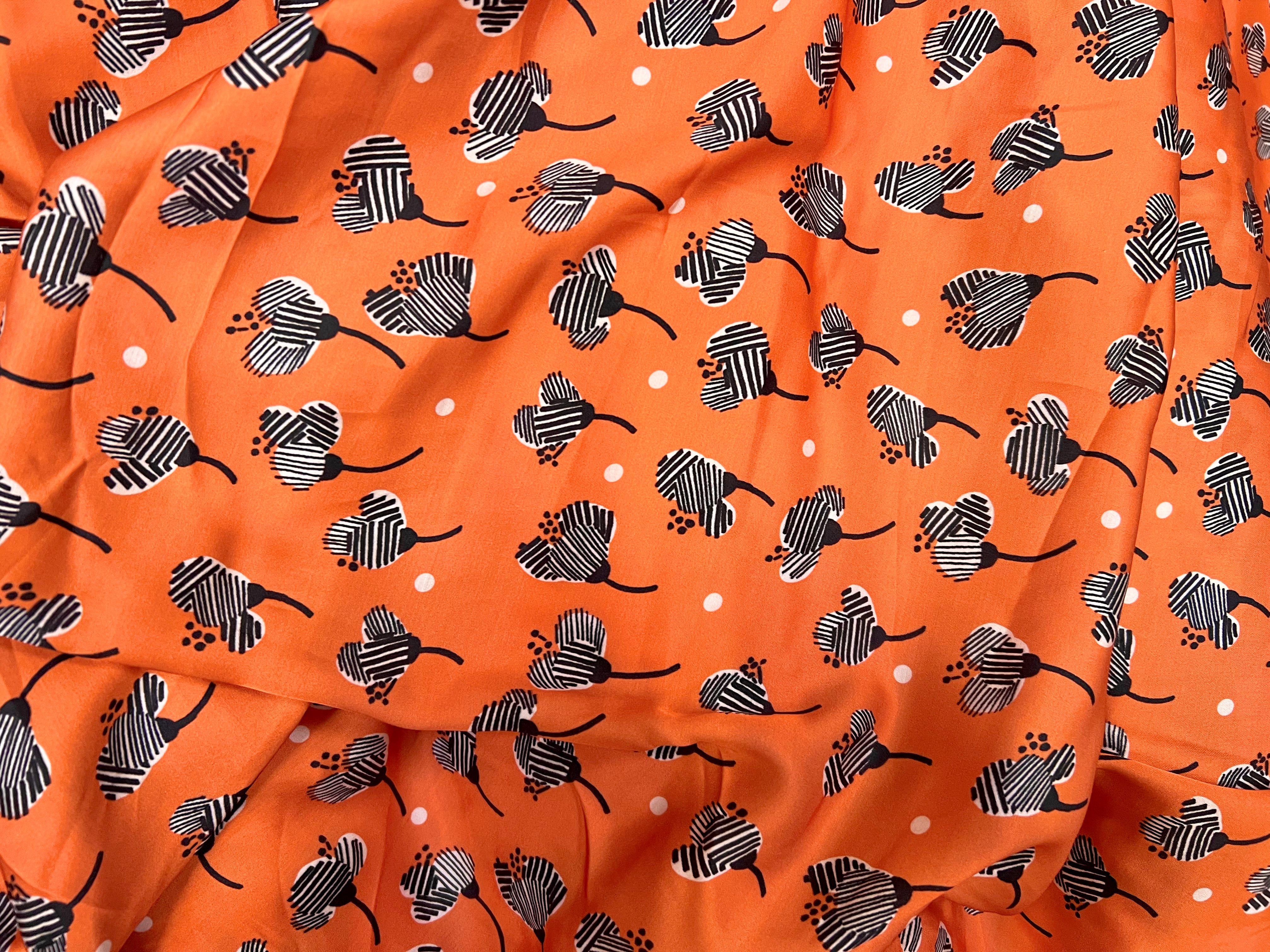 SATIN DE VISCOSE PETITES FLEURS ZÉBRÉES - My Little Coupon