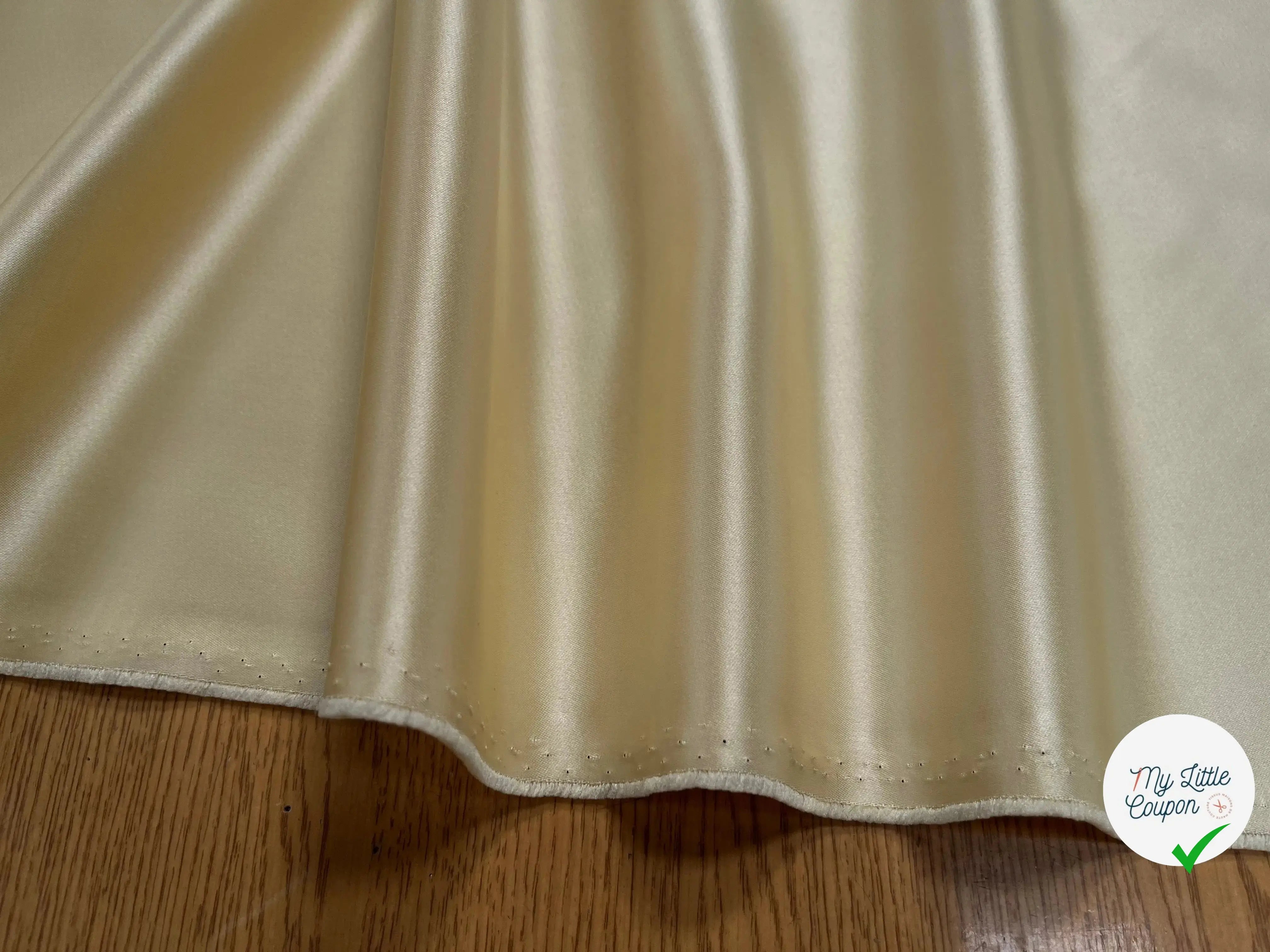 SATIN DOUBLE ETTOFFE LOURD JAUNE - My Little Coupon
