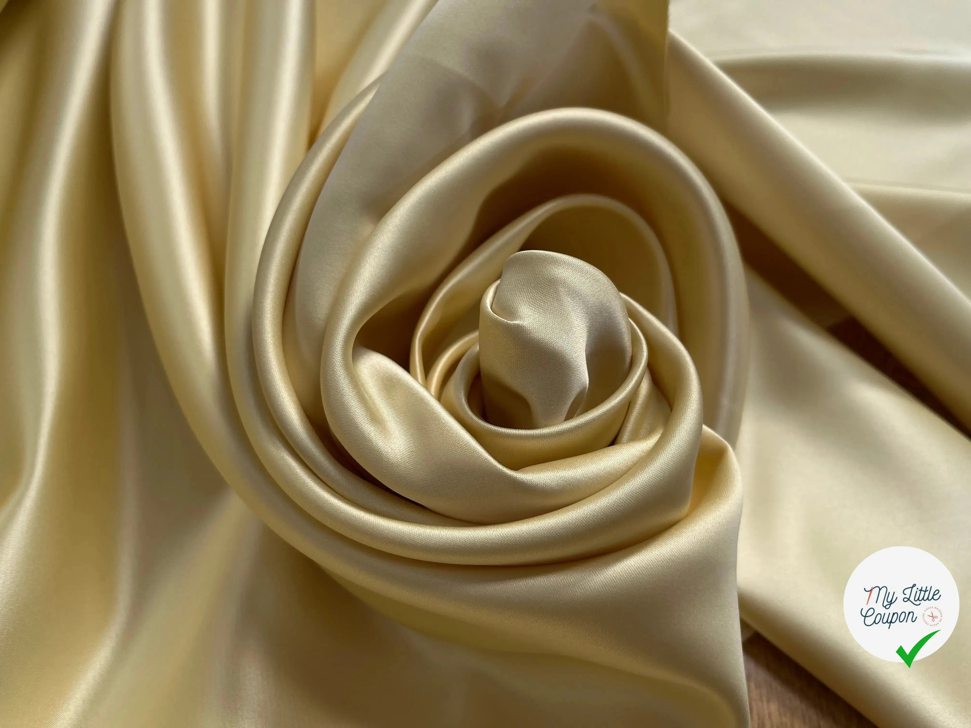 SATIN DOUBLE ETTOFFE LOURD JAUNE - My Little Coupon