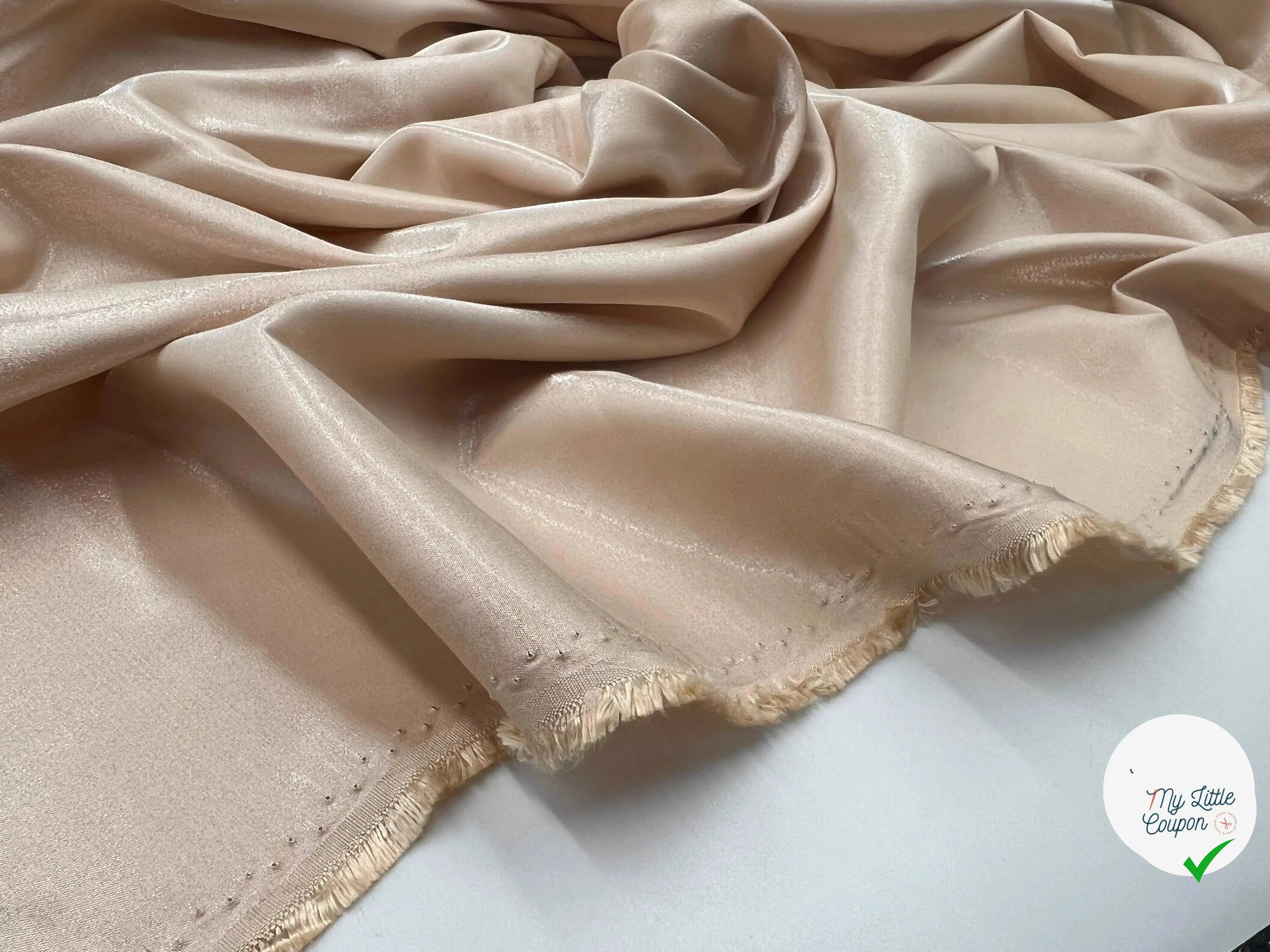 SATIN GROOVY NUDE IRISĂ CHANGEANT - My Little Coupon - tissu - coudre