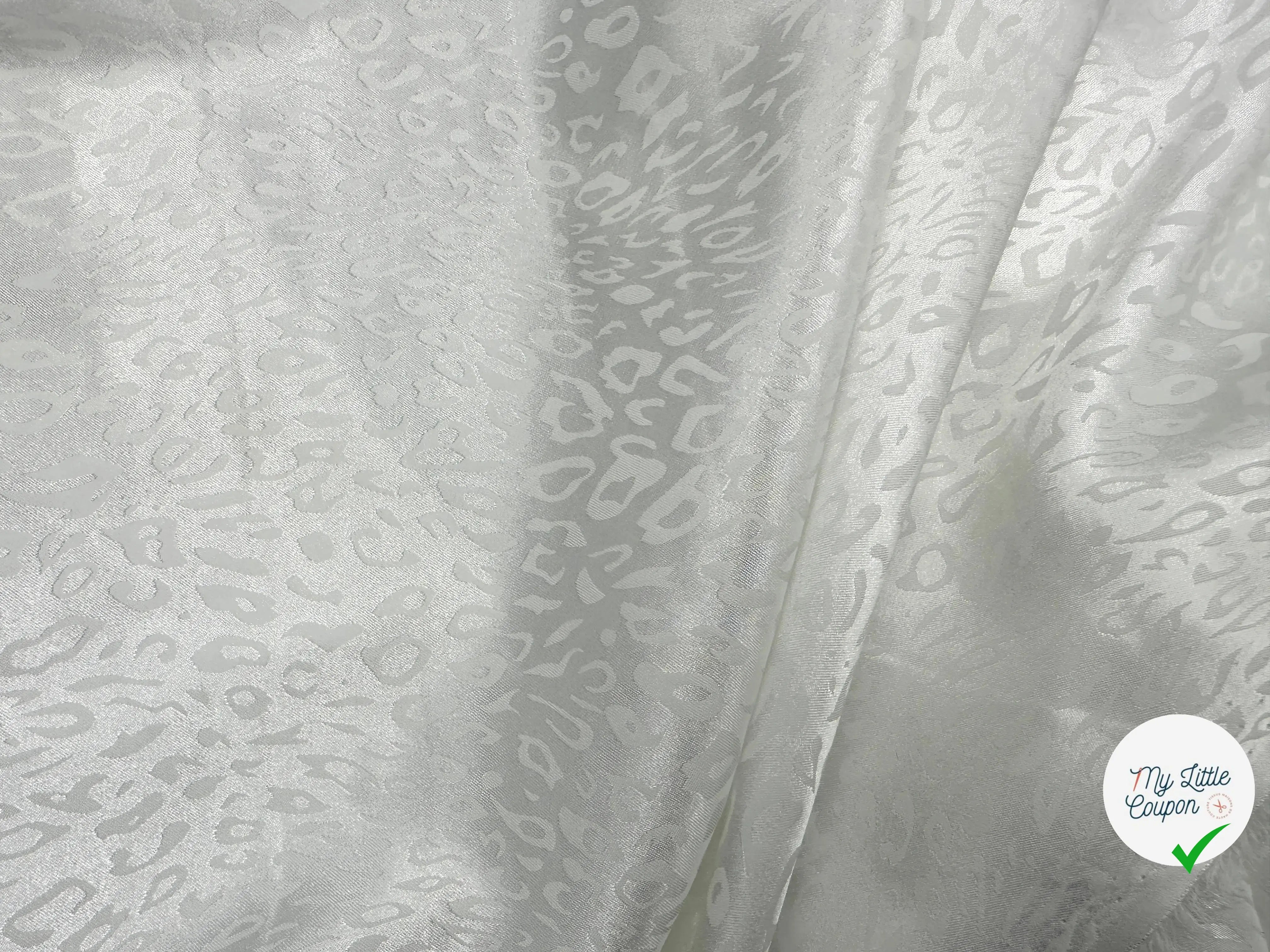 SATIN JACQUARD LÉOPARD BLANC CHIC MLC INTERN