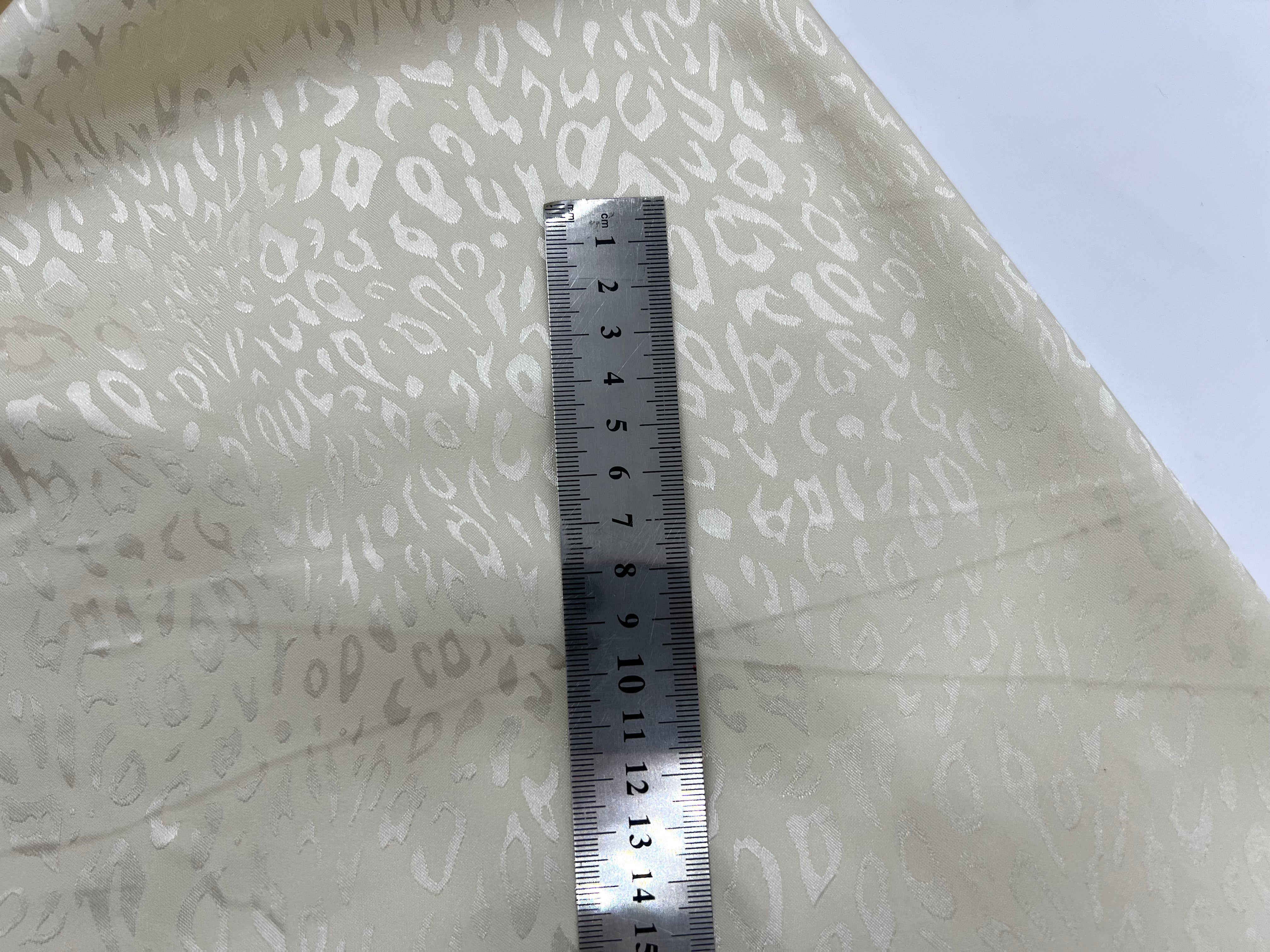 SATIN JACQUARD LÉOPARD ECRU MLC INTERN