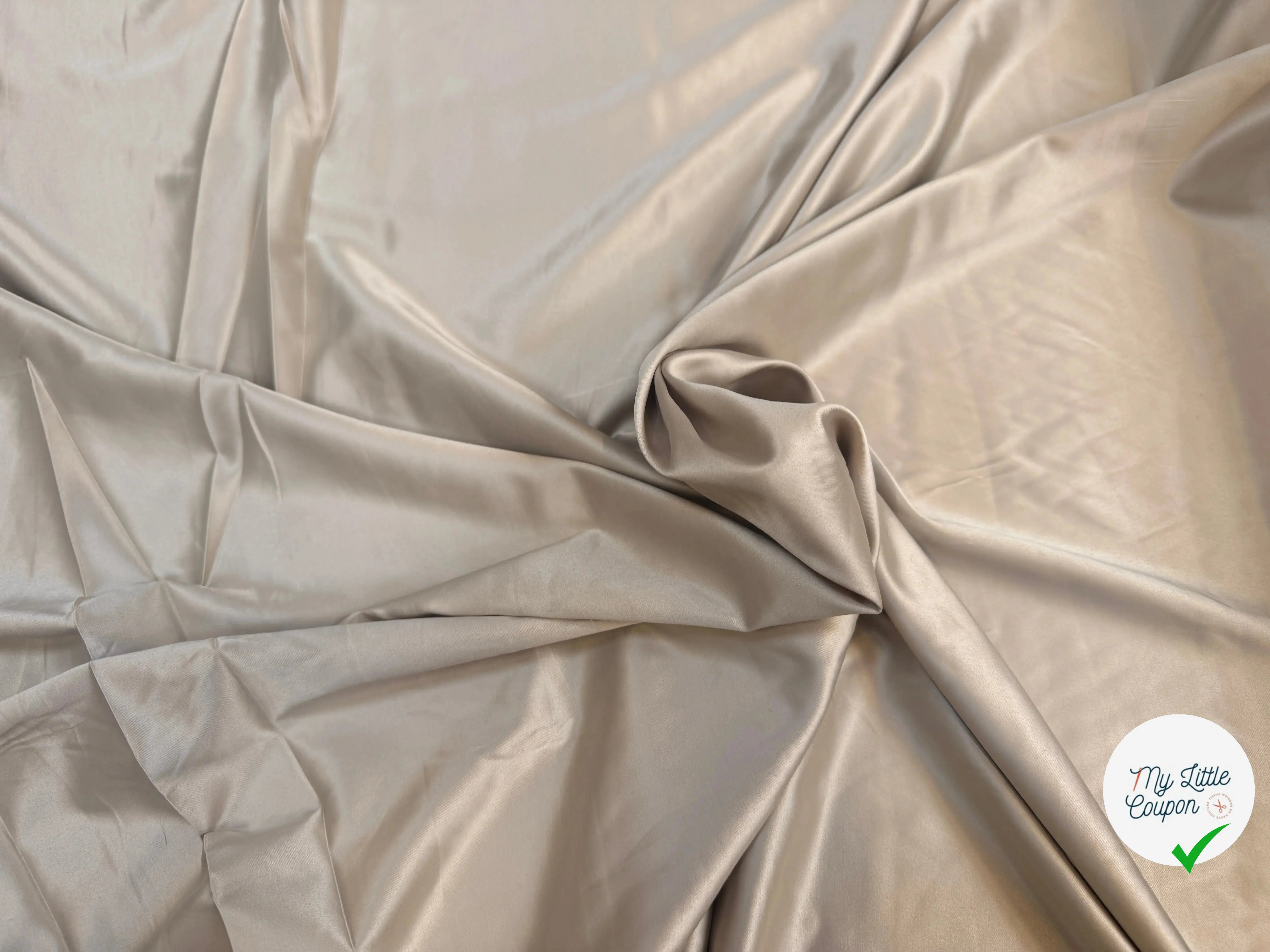 SATIN STRETCH TOUT DOUX DORÉ - My Little Coupon